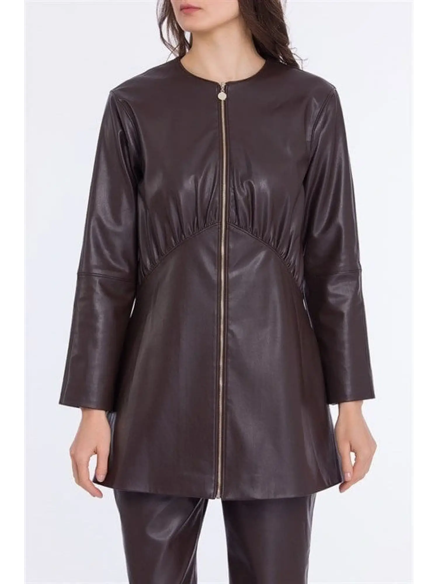 Qui Deri Ceket Kahve (61072)