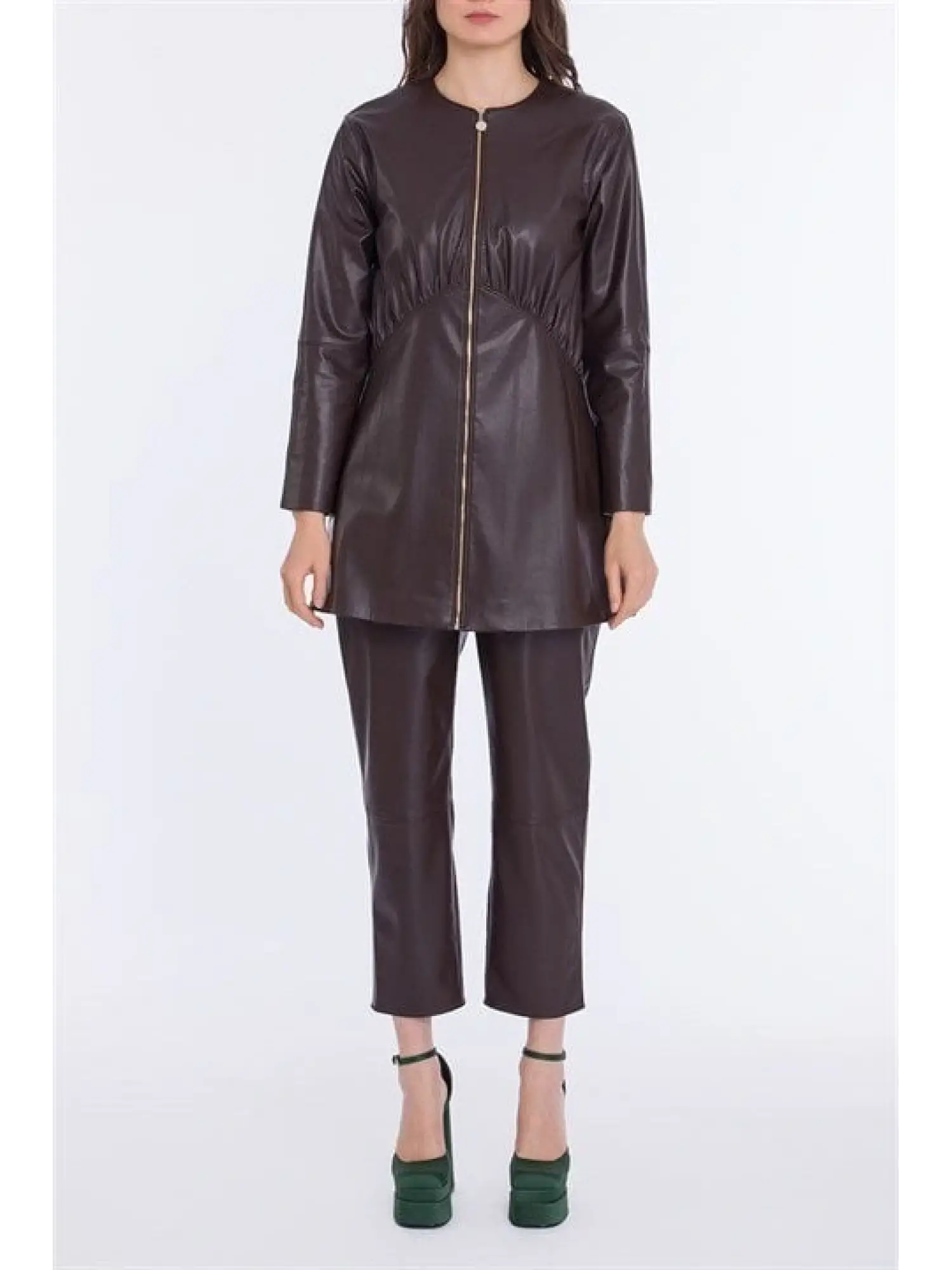 Qui Deri Ceket Kahve (61072)