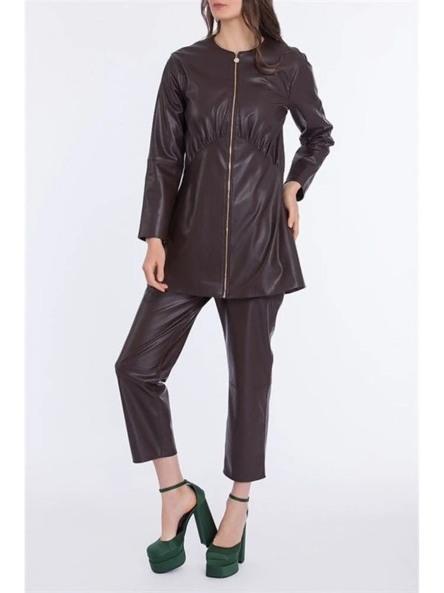 Qui Deri Ceket Kahve (61072)