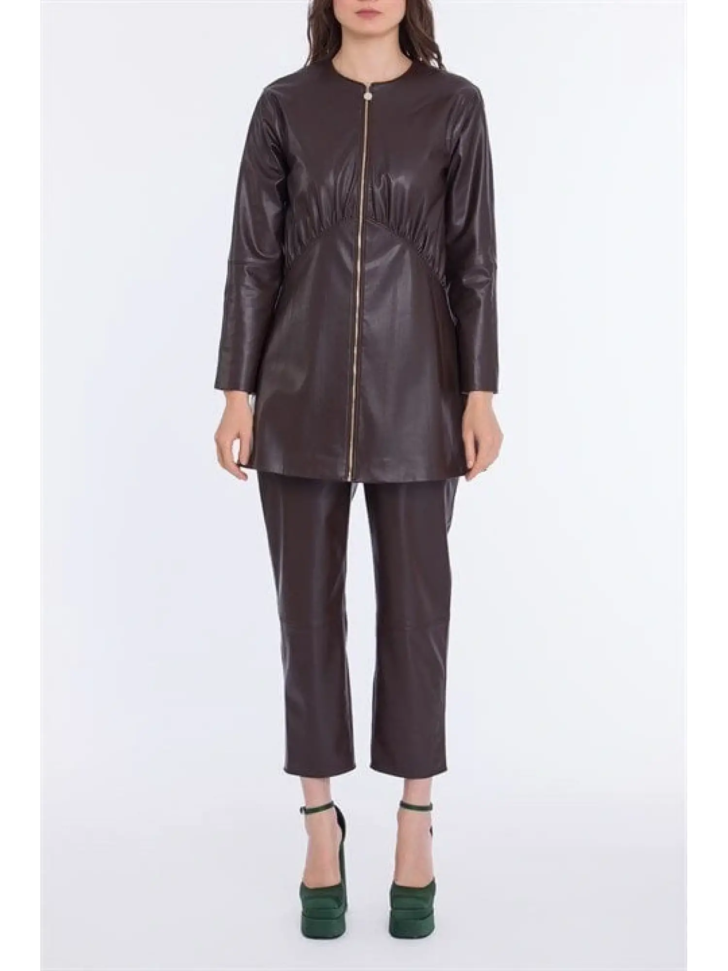 Qui Deri Ceket Kahve (61072)