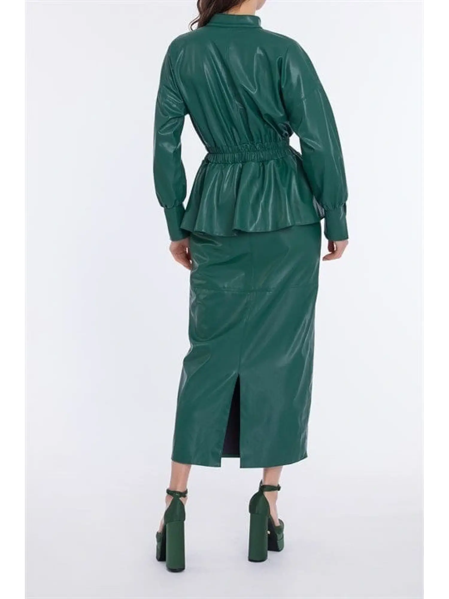 Qui Deri Elbise Fırfır Detaylı (11265)