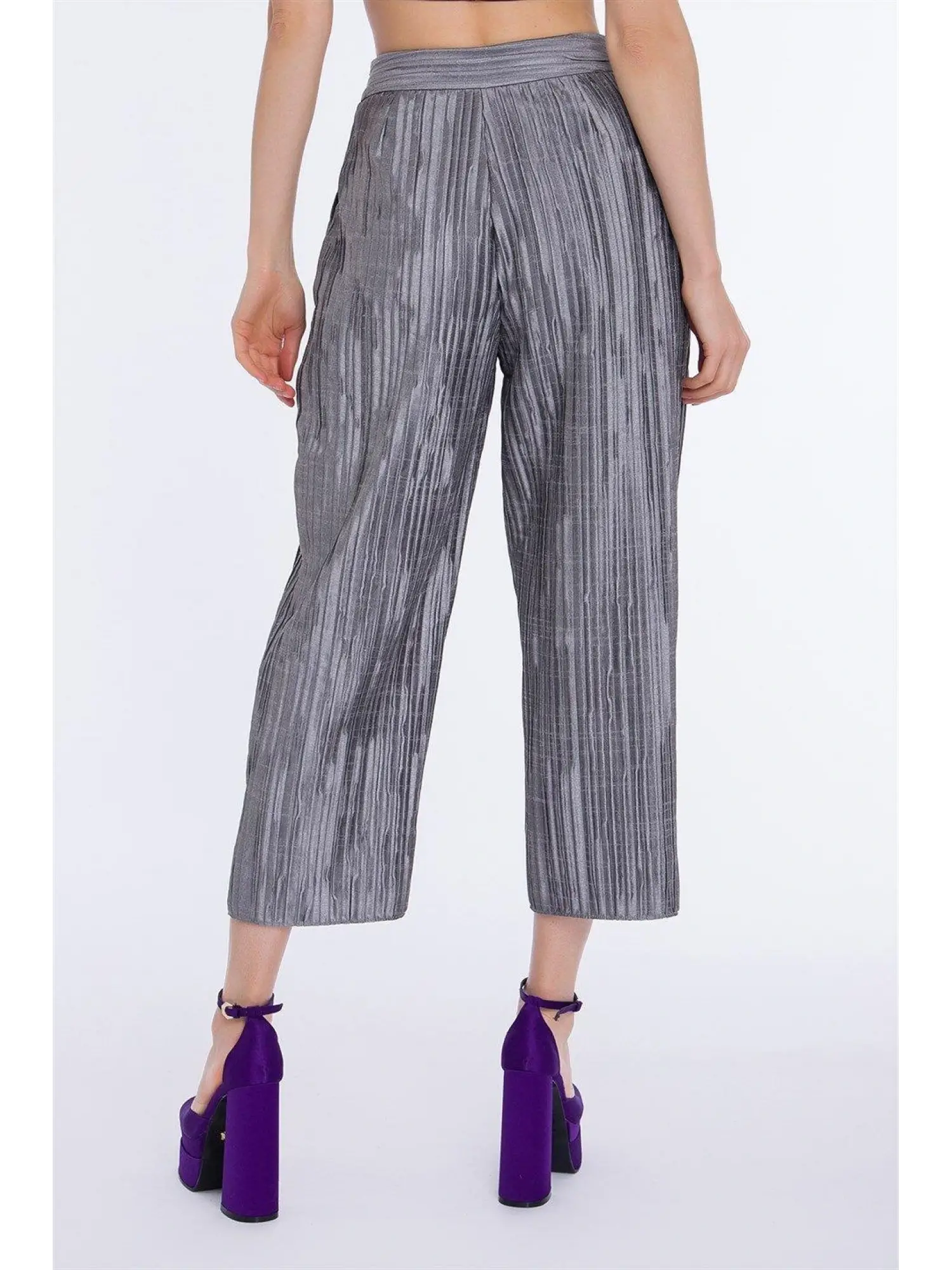 Qui Kraşlı Gümüş Pantolon (31198)