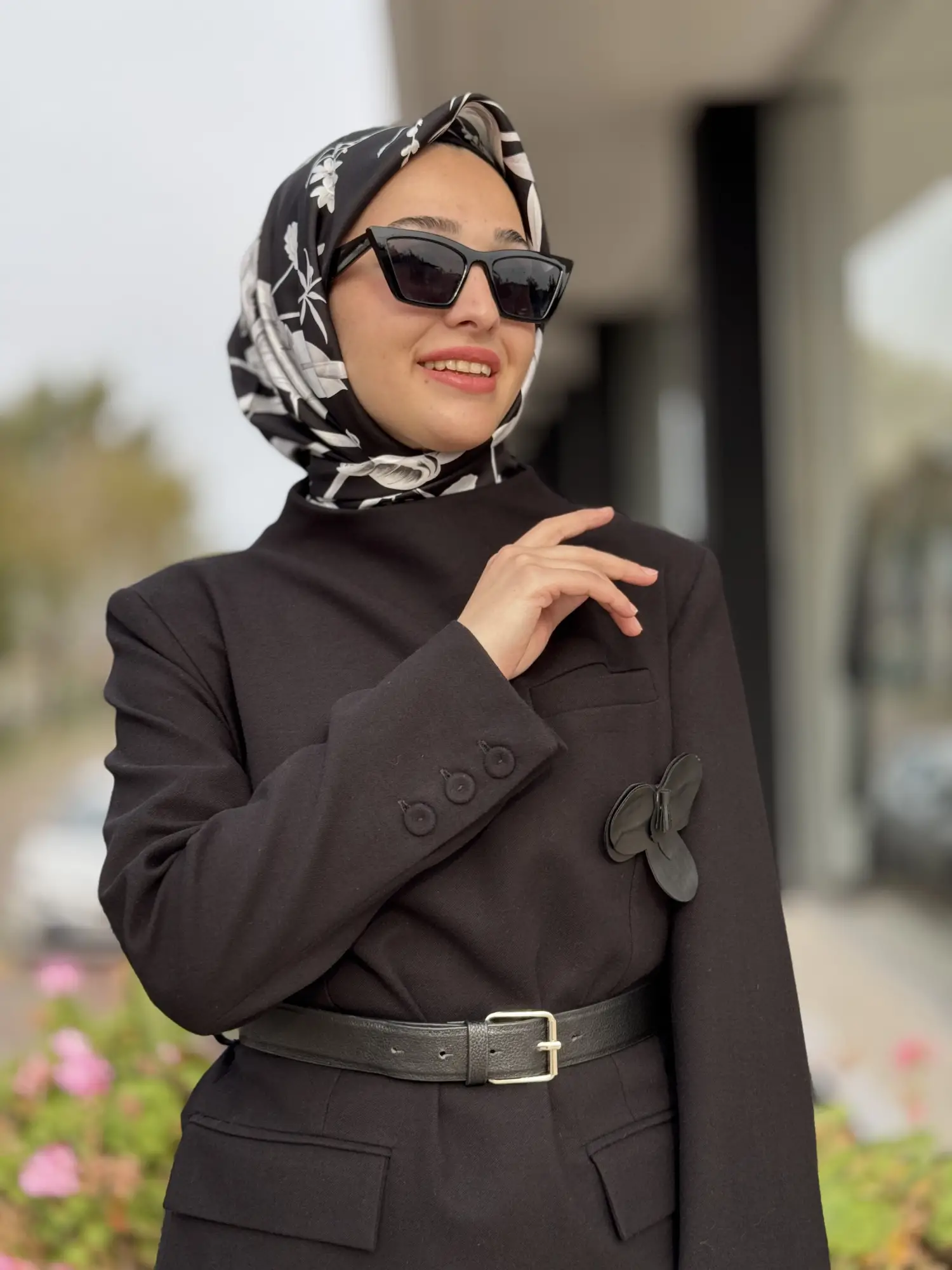 Qupra Arkadan Düğmeli Kemerli Tunik Pantolon Takım WAC92018