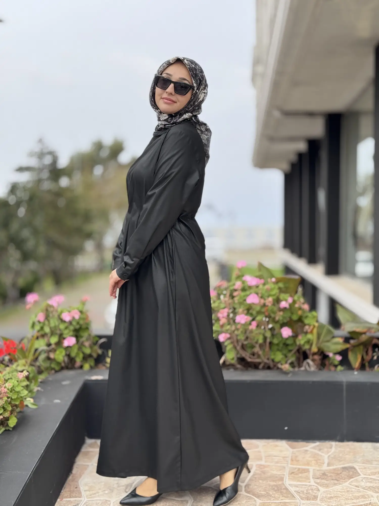 Qupra Beli Korsajlı Örgü Detaylı Elbise WAC95005