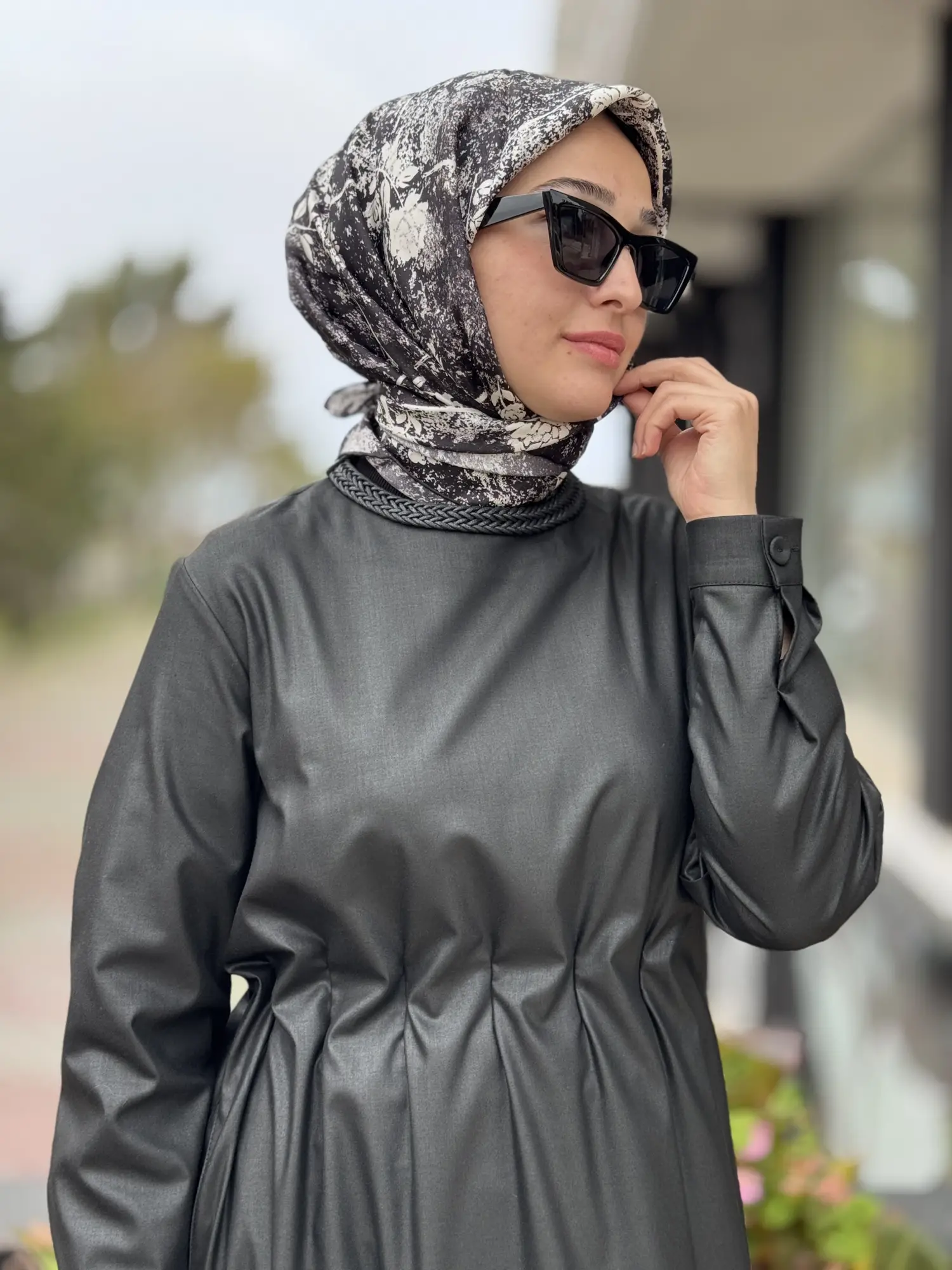 Qupra Beli Korsajlı Örgü Detaylı Elbise WAC95005