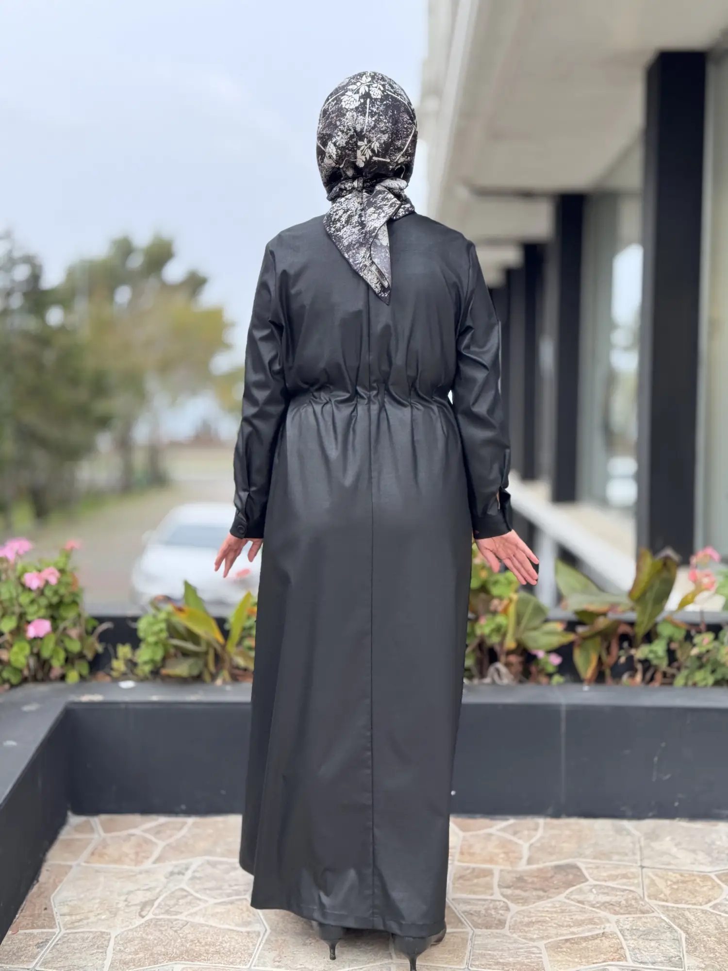 Qupra Beli Korsajlı Örgü Detaylı Elbise WAC95005