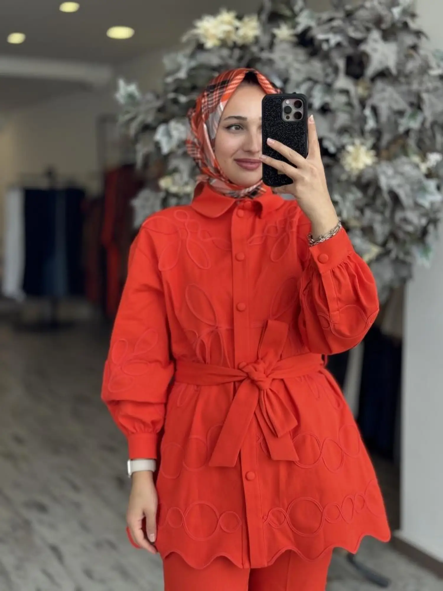 Qupra Biye Nakış İşlemeli Kap Pantolon Takım WAB82030