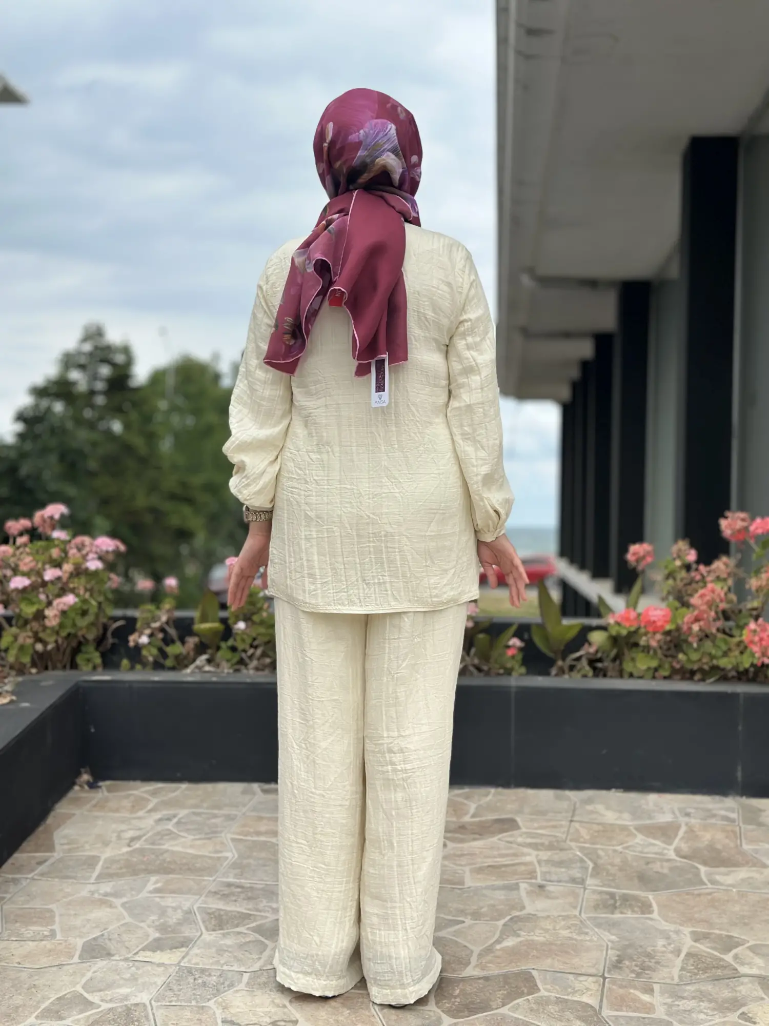 Qupra Brit Detaylı Tensel Tunik Pantolon Takım WAD12130