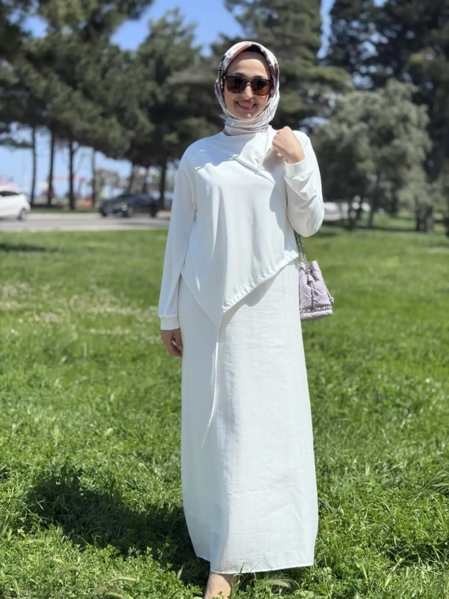 Qupra Broş Detaylı Astarlı Modal Elbise WAB85013