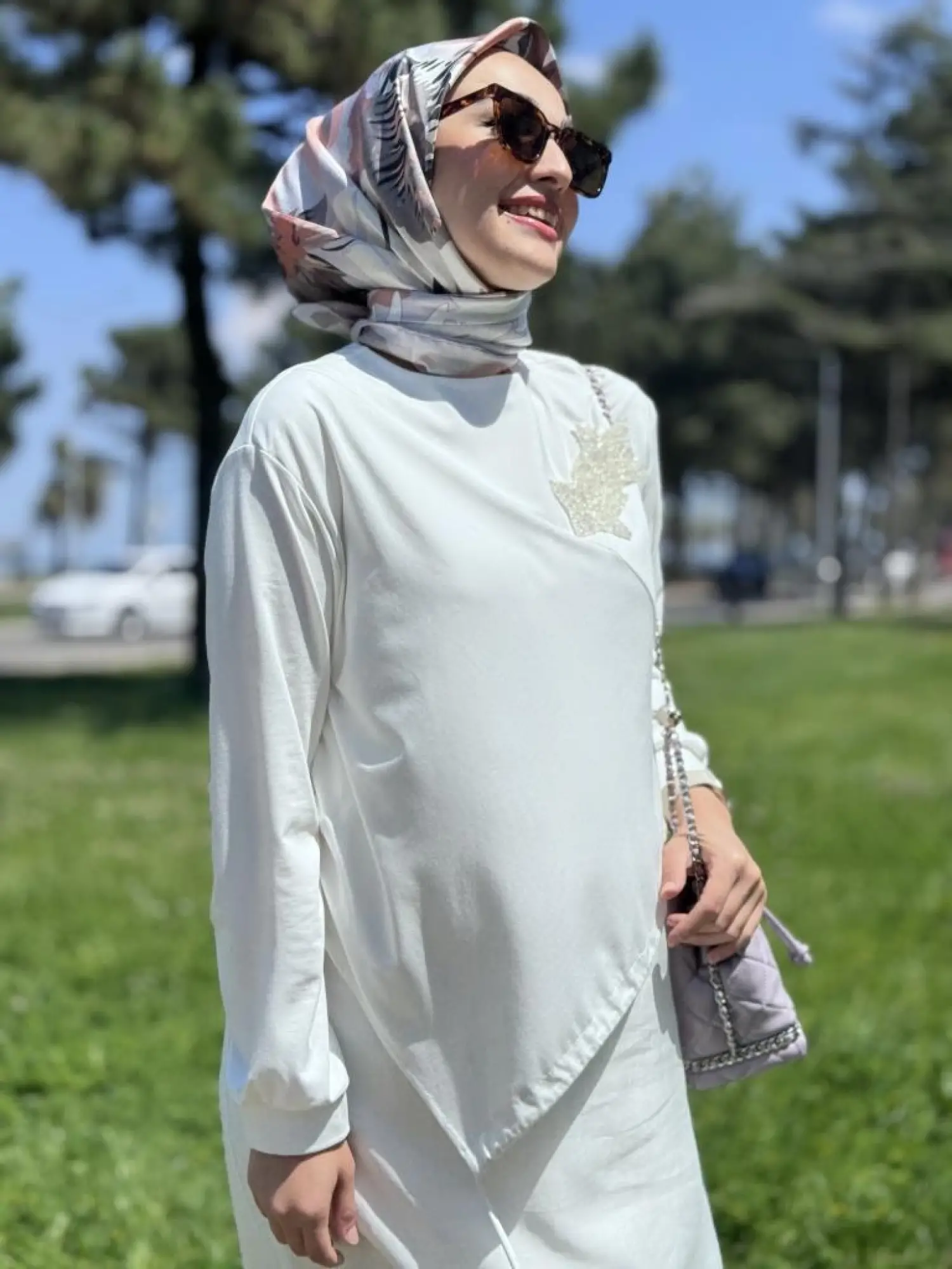 Qupra Broş Detaylı Astarlı Modal Elbise WAB85013