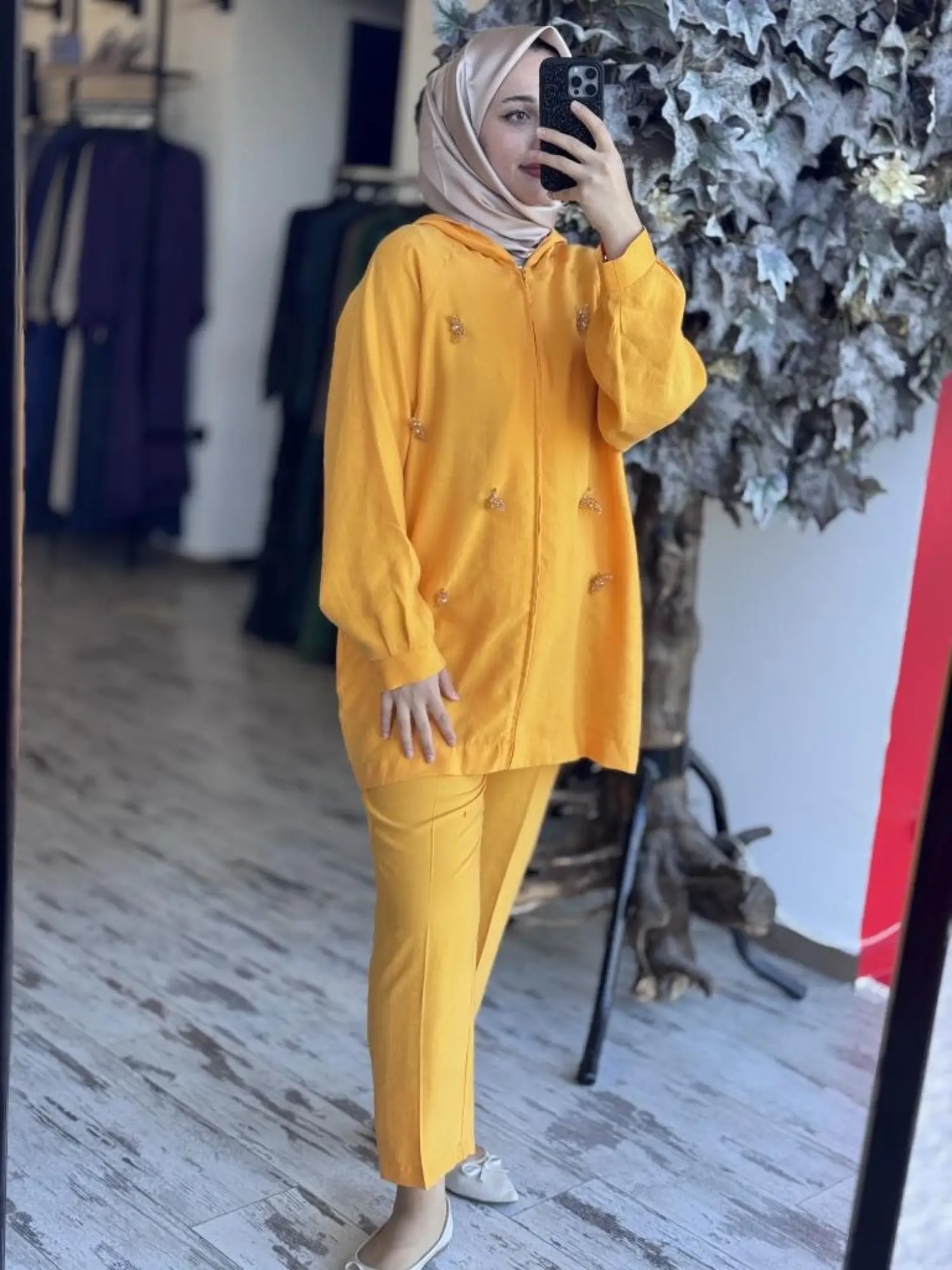 Qupra Broş Detaylı Kap Pantolon Takım WAB82020