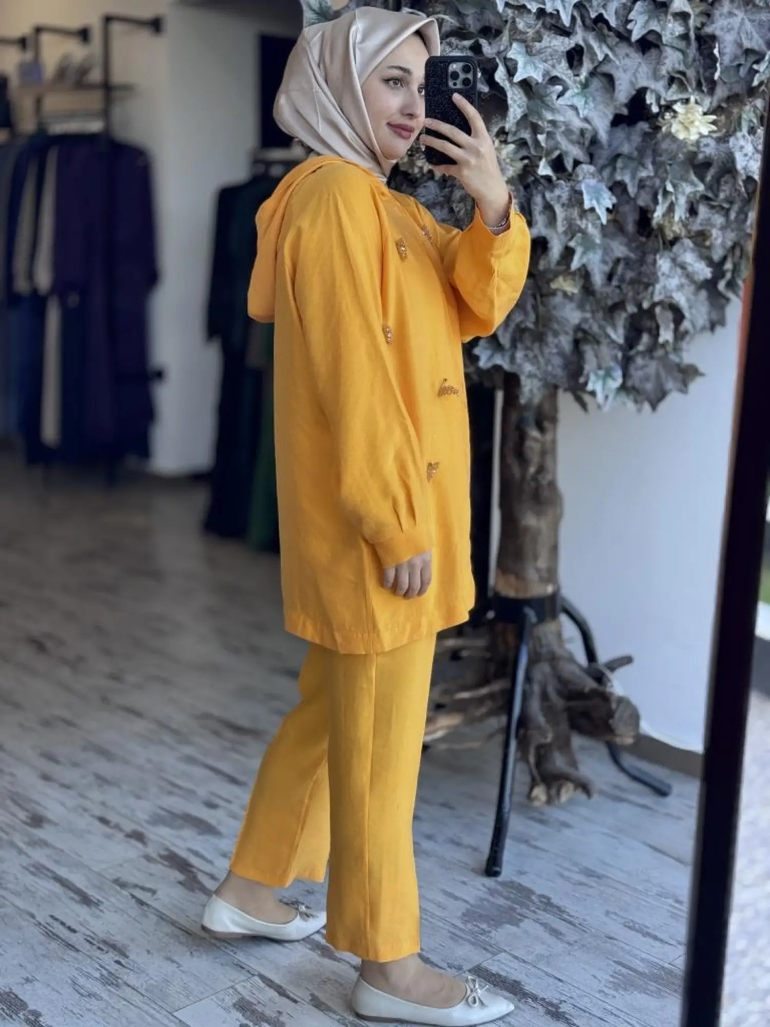 Qupra Broş Detaylı Kap Pantolon Takım WAB82020