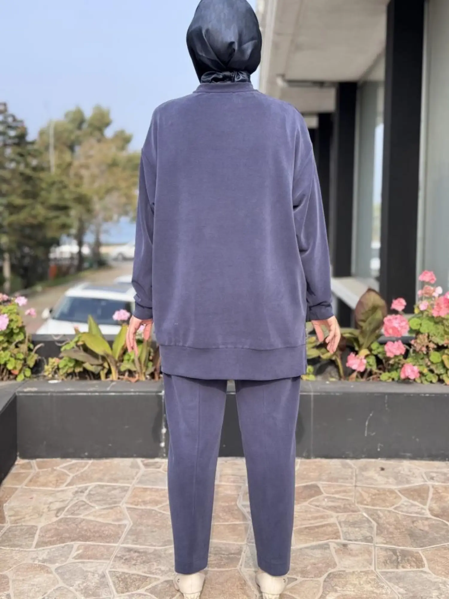 Qupra Broş Detaylı Modal Tunik Pantolon Takım WAC92103