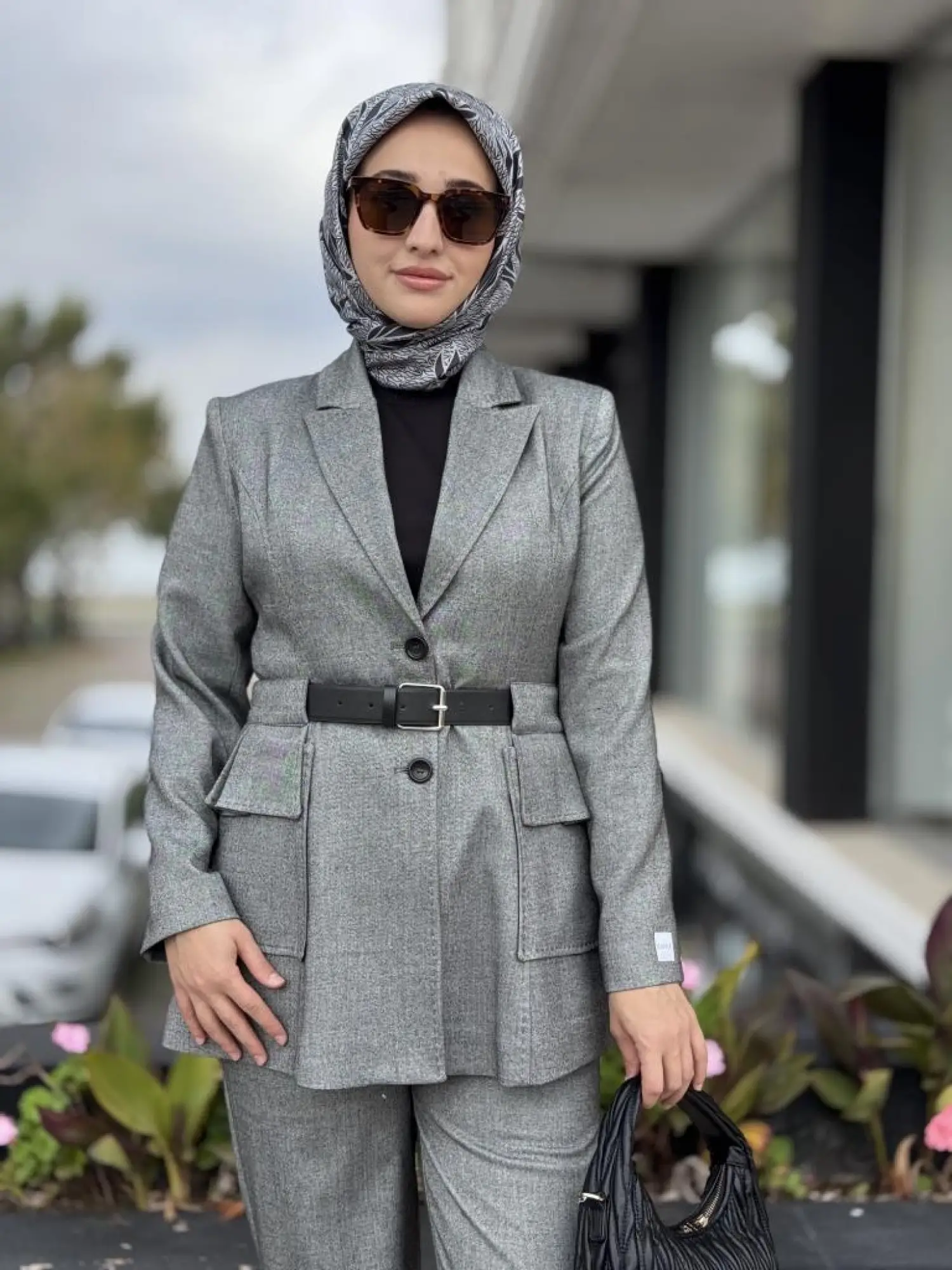 Qupra Cep ve Kemer Detaylı Ceket Pantolon Takım WAC92027