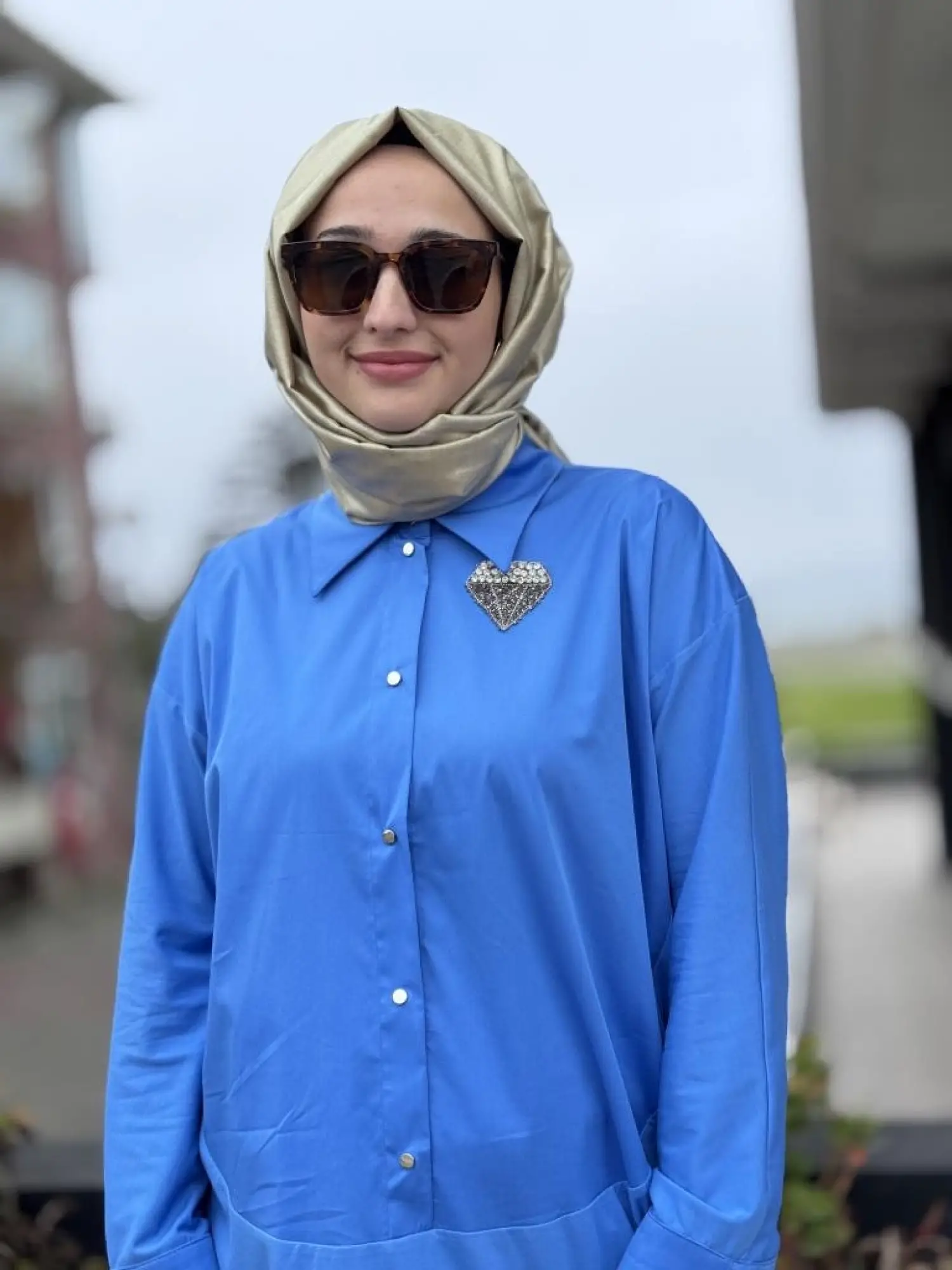 Qupra Çıtçıtlı Modal Poplin Tunik Pantolon Takım WAB82011