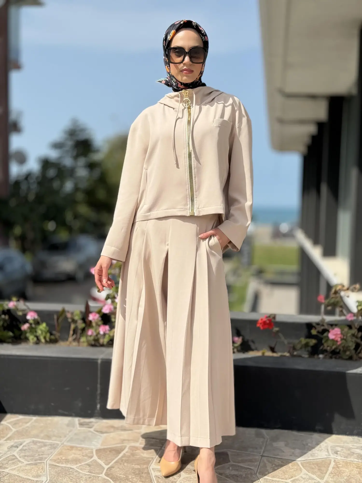 Qupra Fermuarlı Ceket/Kap Pantolon Takım QAY62071