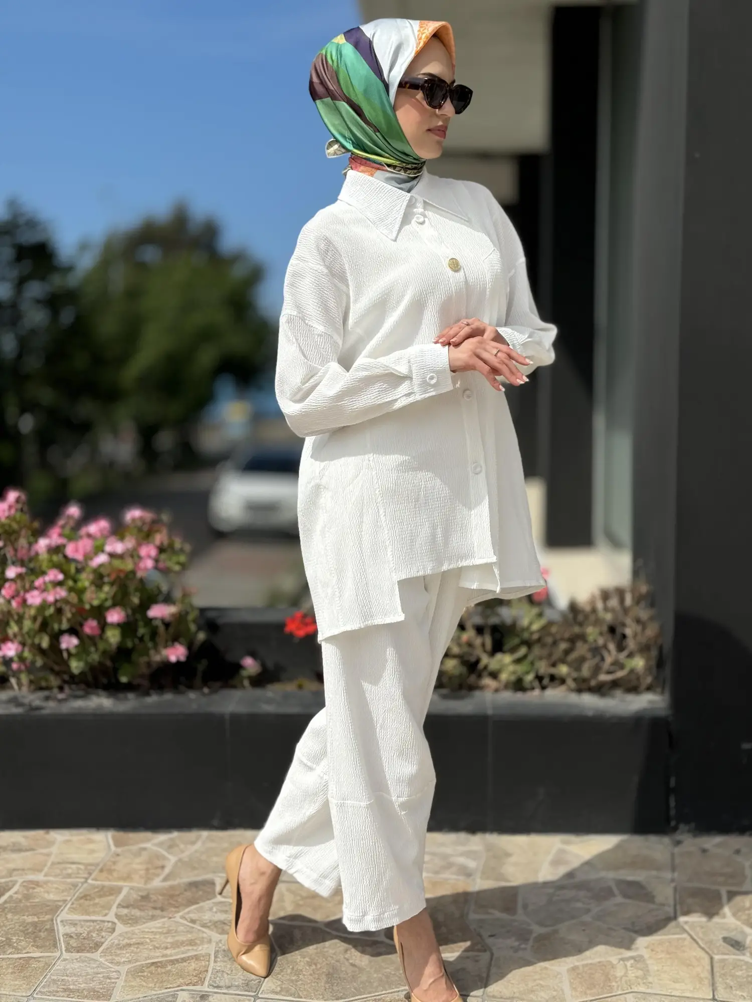 Qupra Gofre Kumaş Gömlek Pantolon Takım QAY62018