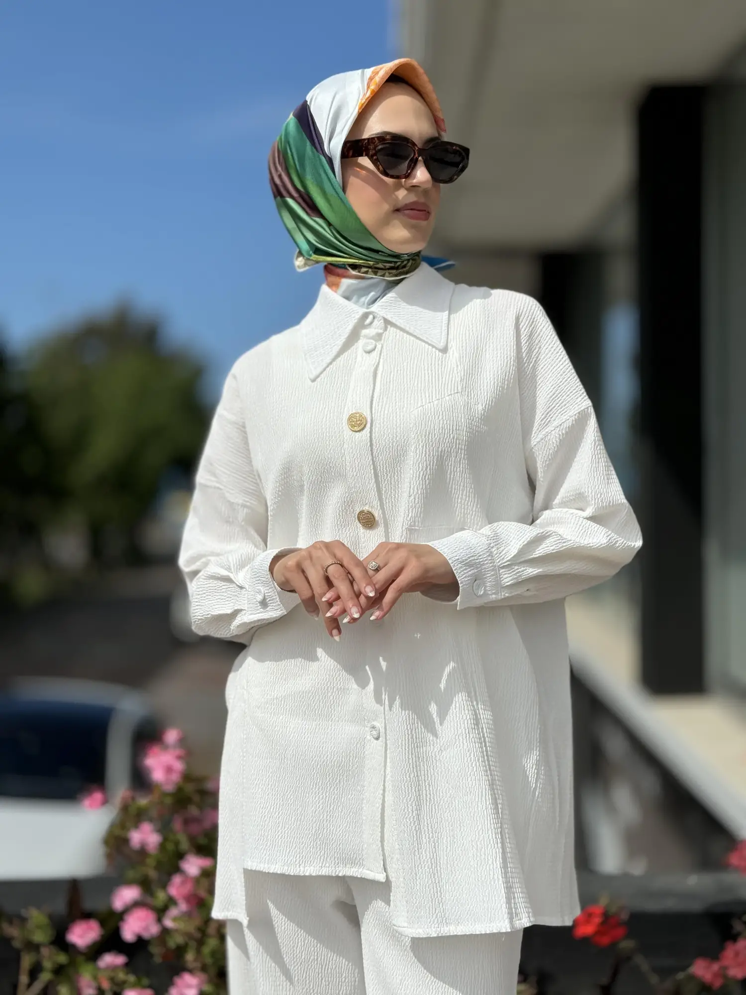 Qupra Gofre Kumaş Gömlek Pantolon Takım QAY62018