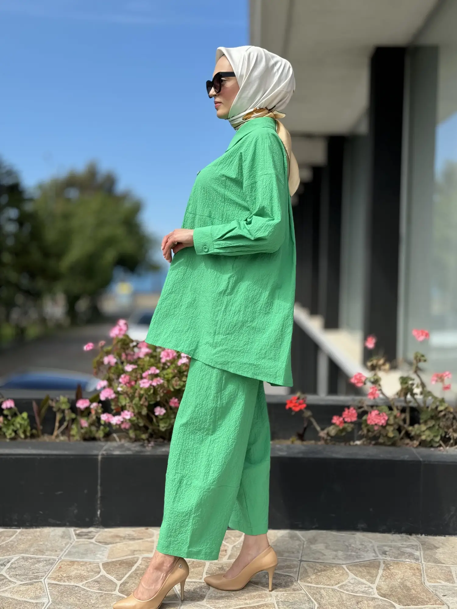 Qupra Gofre Kumaş Gömlek Pantolon Takım QAY62018