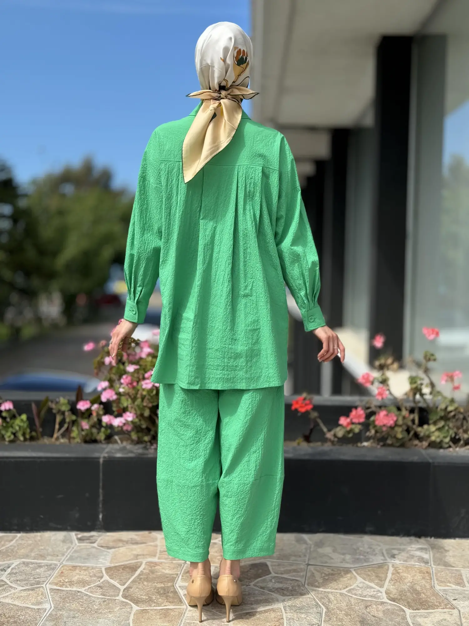 Qupra Gofre Kumaş Gömlek Pantolon Takım QAY62018