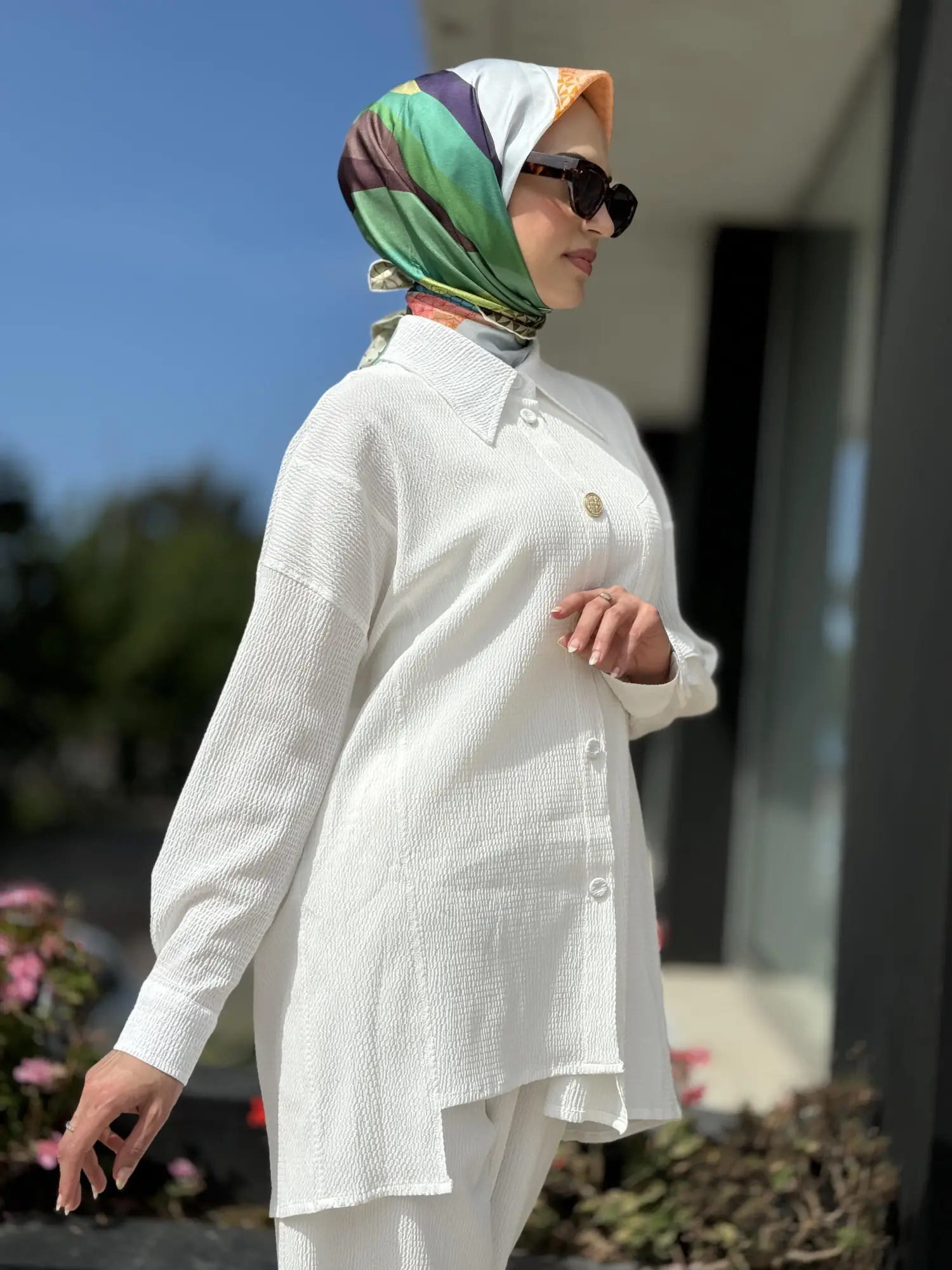 Qupra Gofre Kumaş Gömlek Pantolon Takım QAY62018