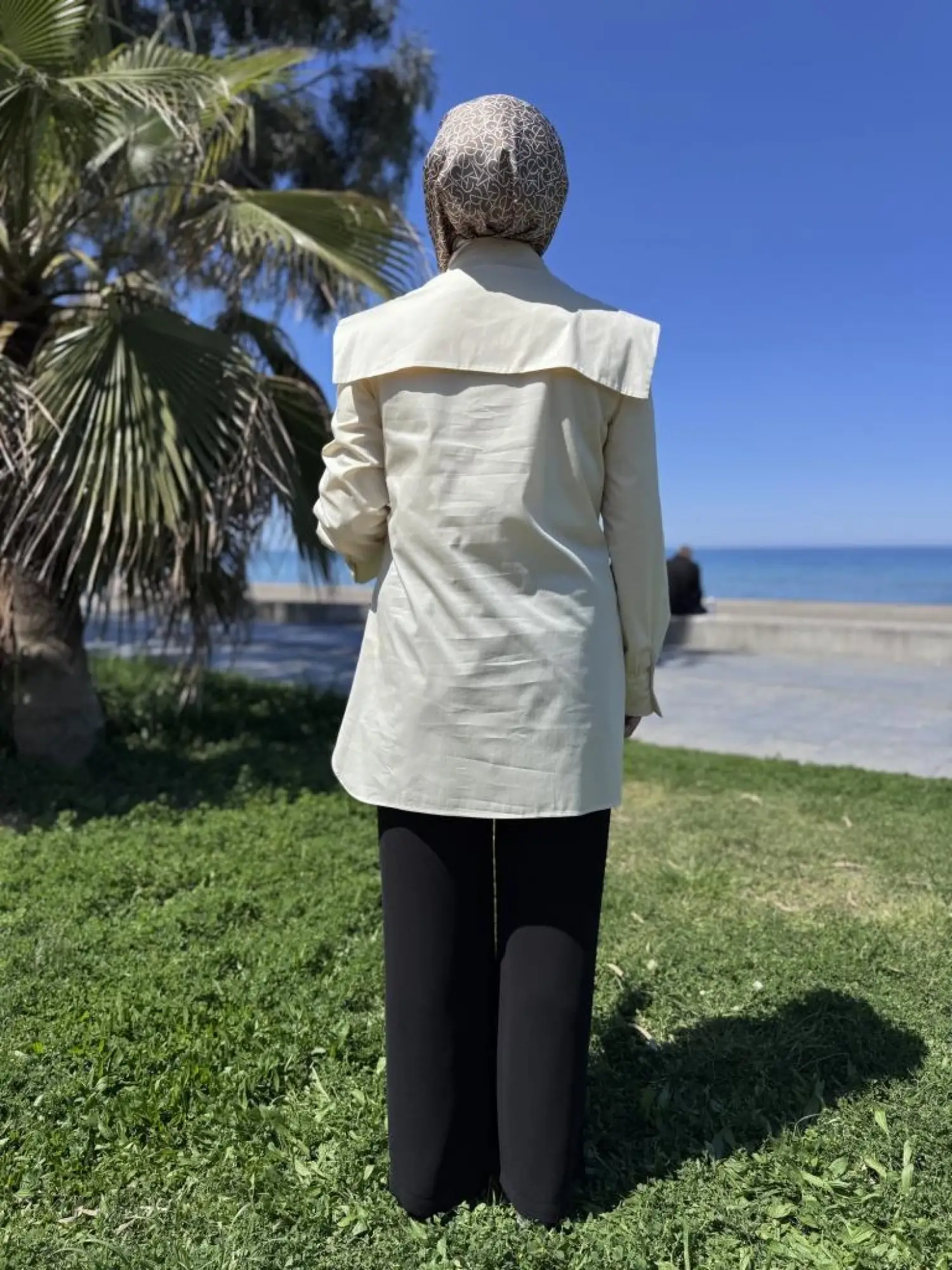 Qupra Göğsü Taş Detaylı Poplin Gömlek WAB84004