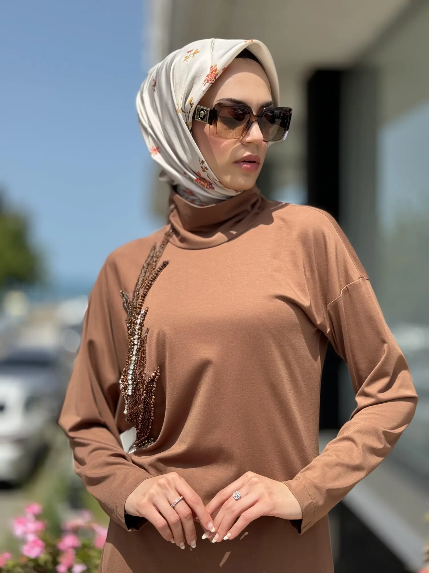 Qupra Göğüsü Taşlı Maxi Tunik Pantolon QAY62117