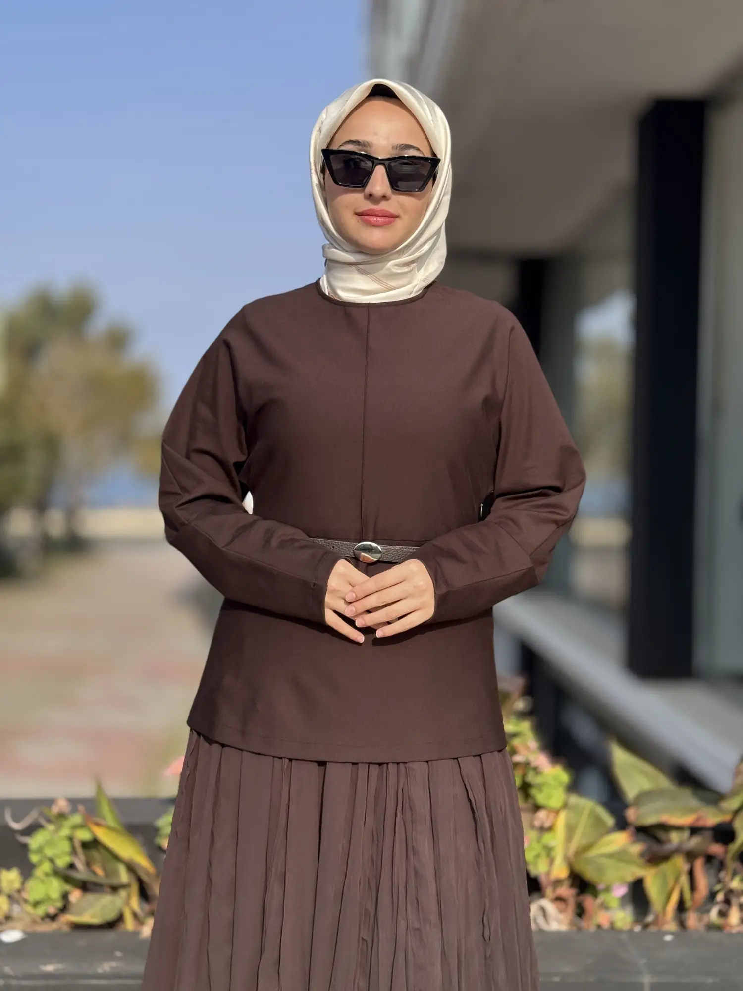 Qupra Kemer ve Şifon Detaylı Elbise WAC95011