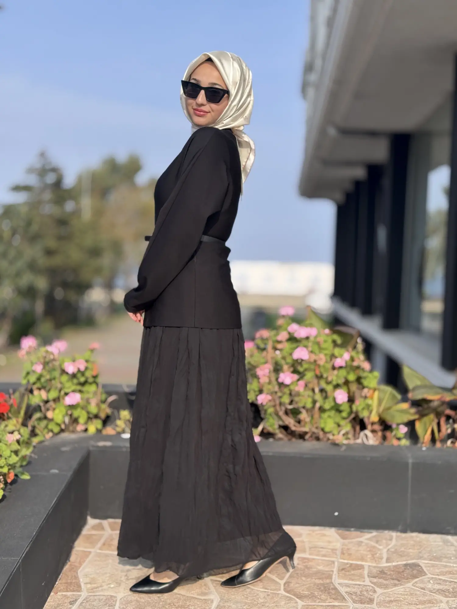 Qupra Kemer ve Şifon Detaylı Elbise WAC95011