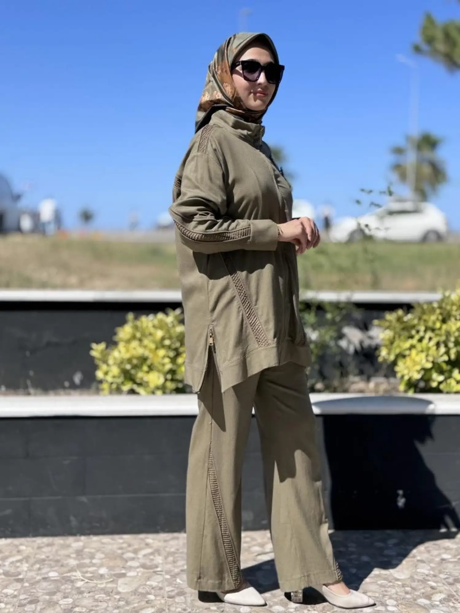 Qupra Keten Kap Pantolon Takım WAB82142