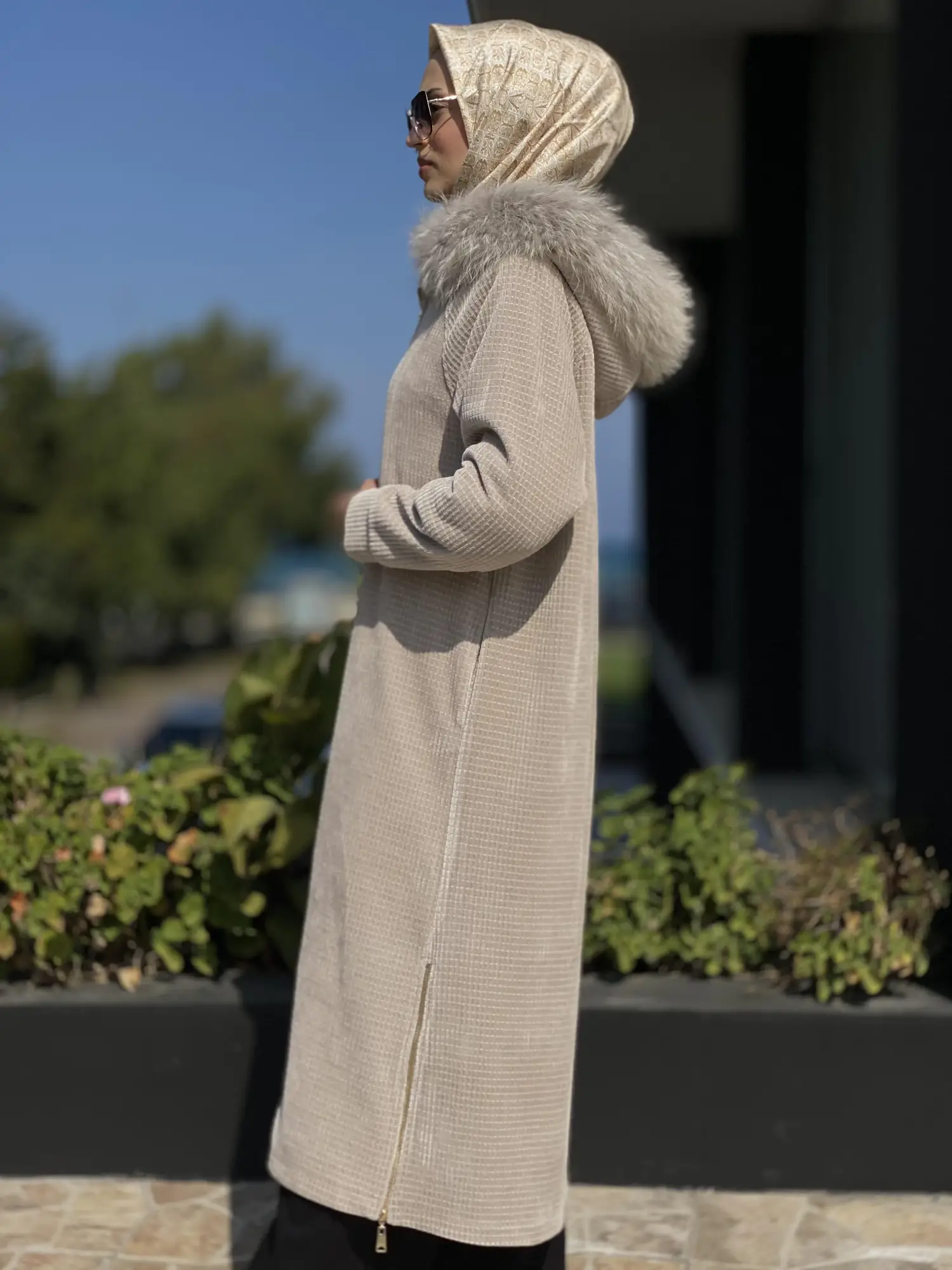 Qupra Kürk Detaylı Fermuarlı Kap QAV51038