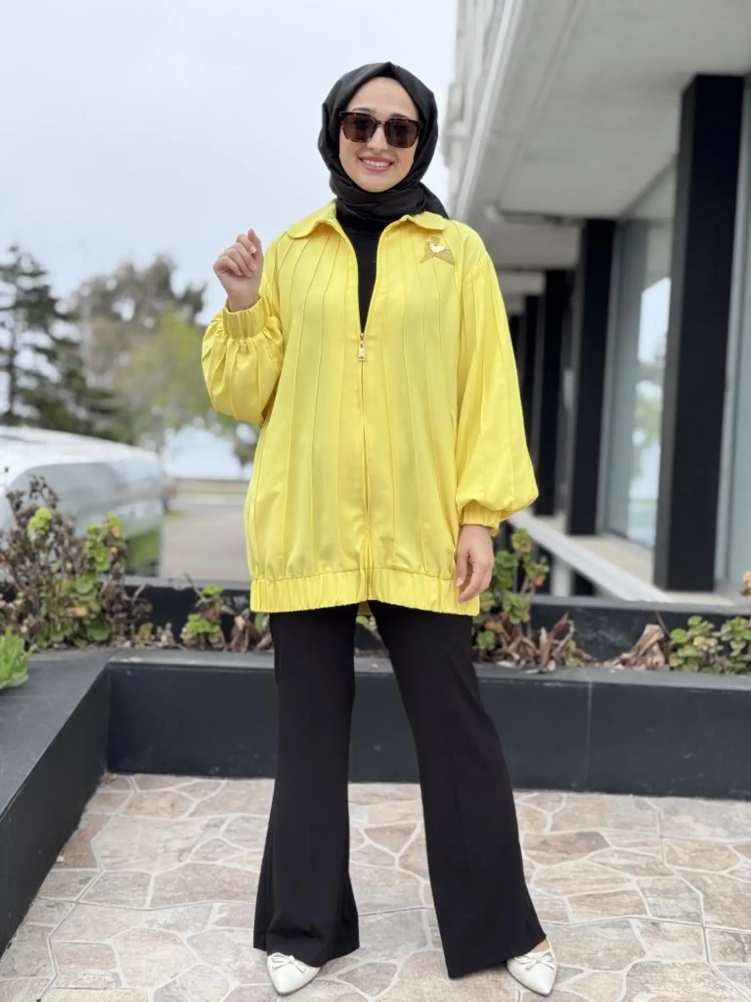 Qupra Nervürlü Fermuarlı Kap/ Ceket WAB82010