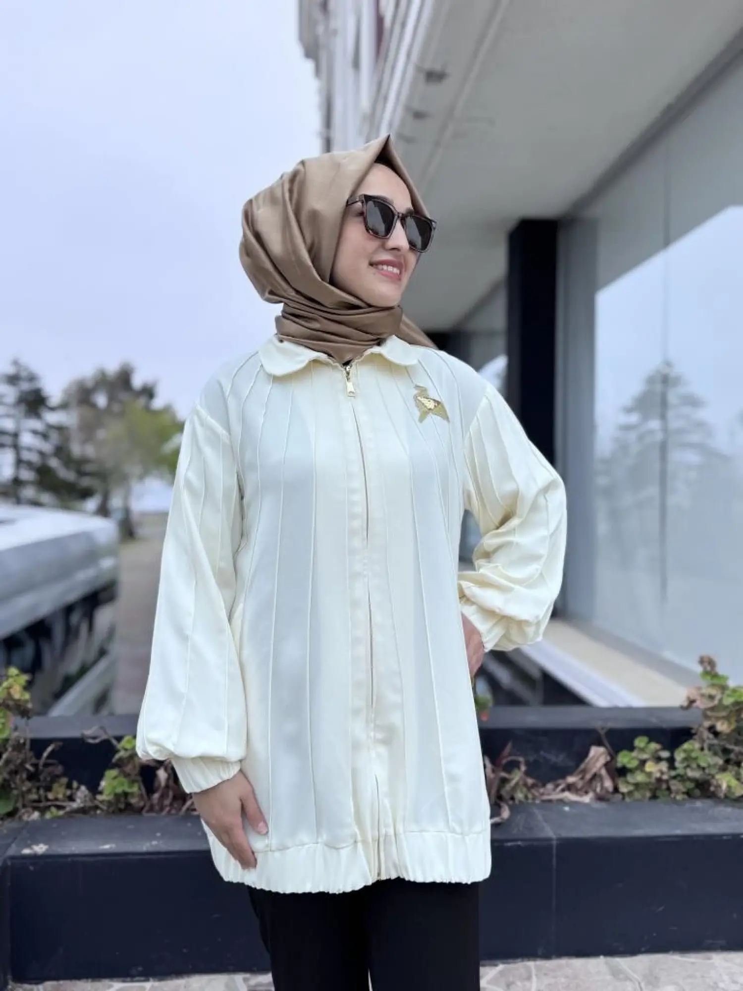 Qupra Nervürlü Fermuarlı Kap/ Ceket WAB82010