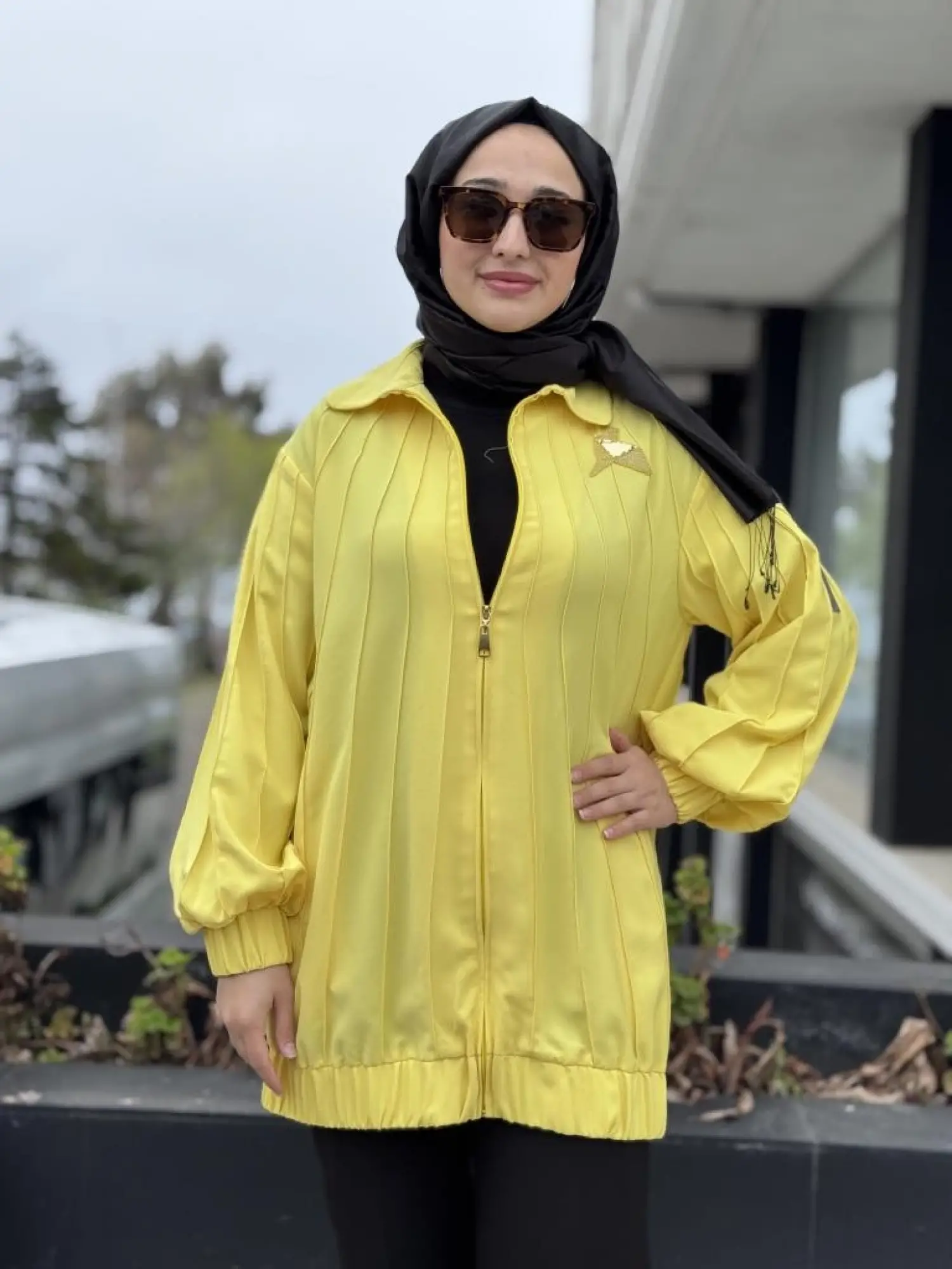 Qupra Nervürlü Fermuarlı Kap/ Ceket WAB82010