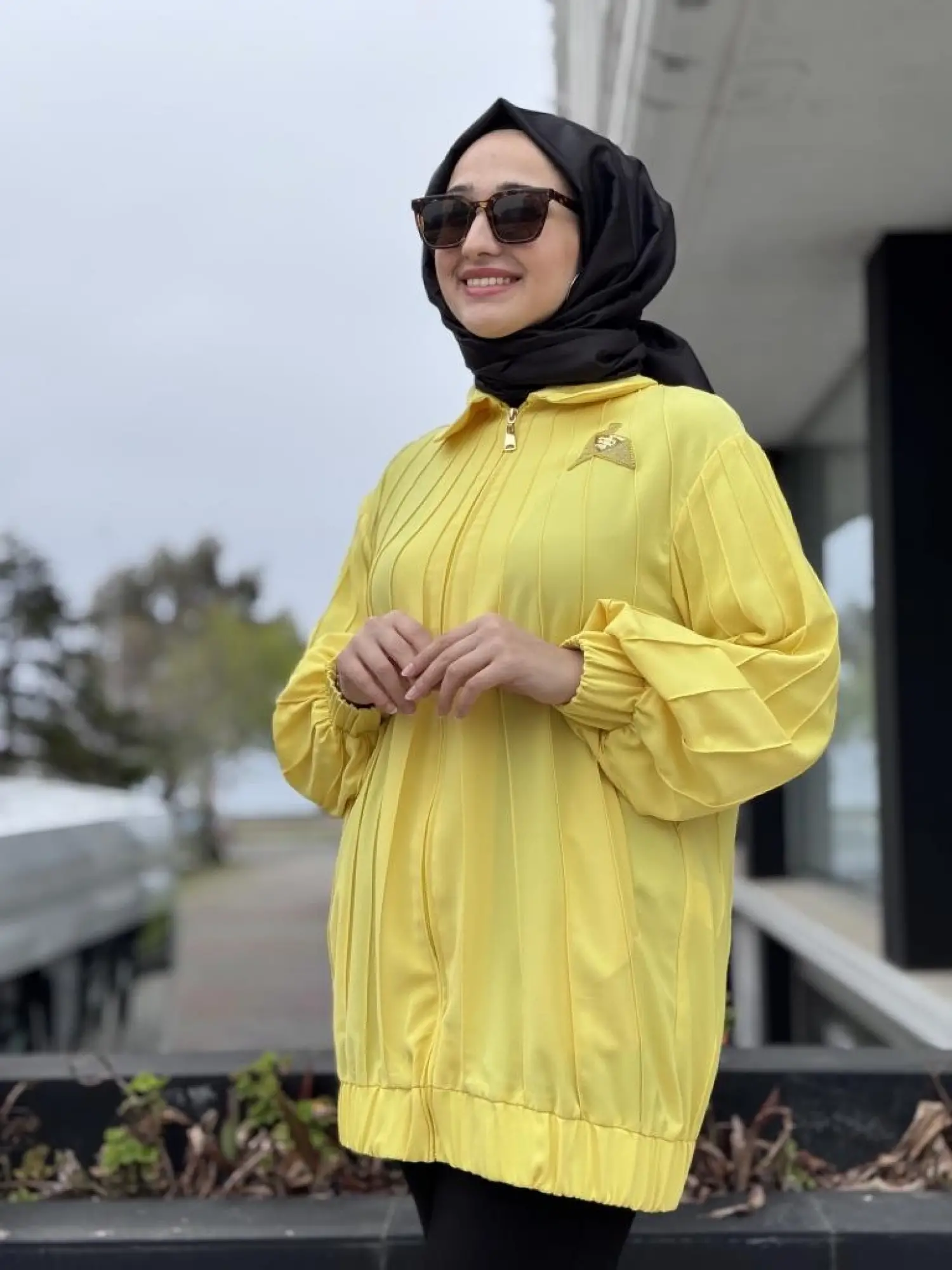 Qupra Nervürlü Fermuarlı Kap/ Ceket WAB82010