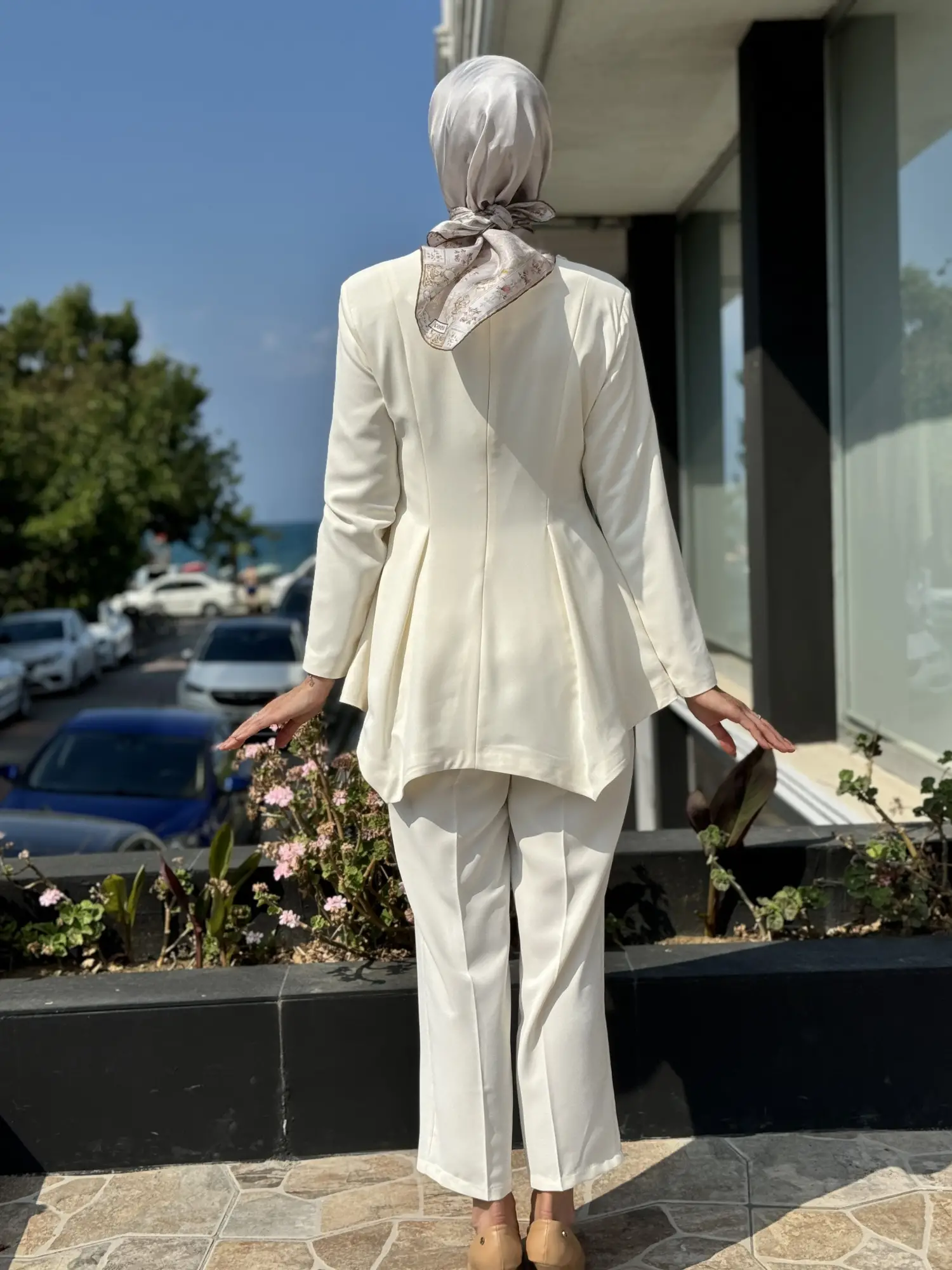 Qupra Omuz Taş Detaylı Tunik Pantolon Abiye Takım QAY62133