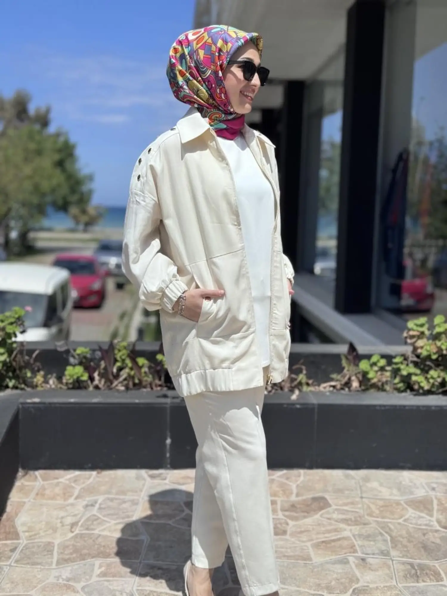 Qupra Omuz Zımba Detaylı Fermuarlı Kap Pantolon Takım WAB82085