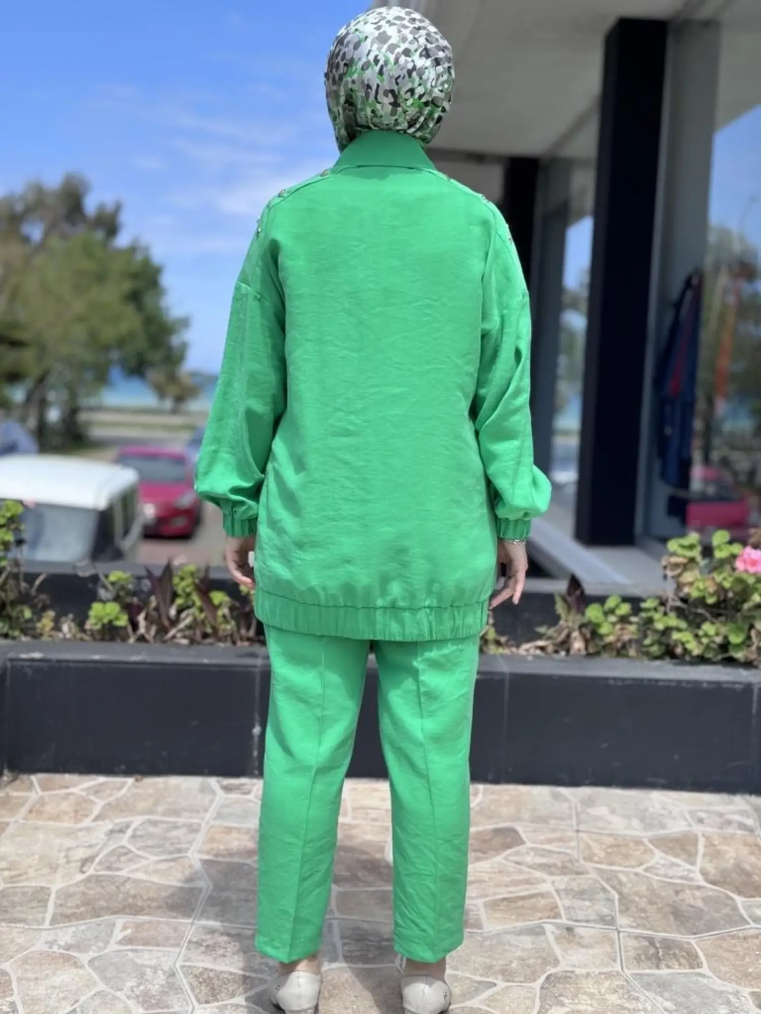 Qupra Omuz Zımba Detaylı Fermuarlı Kap Pantolon Takım WAB82085