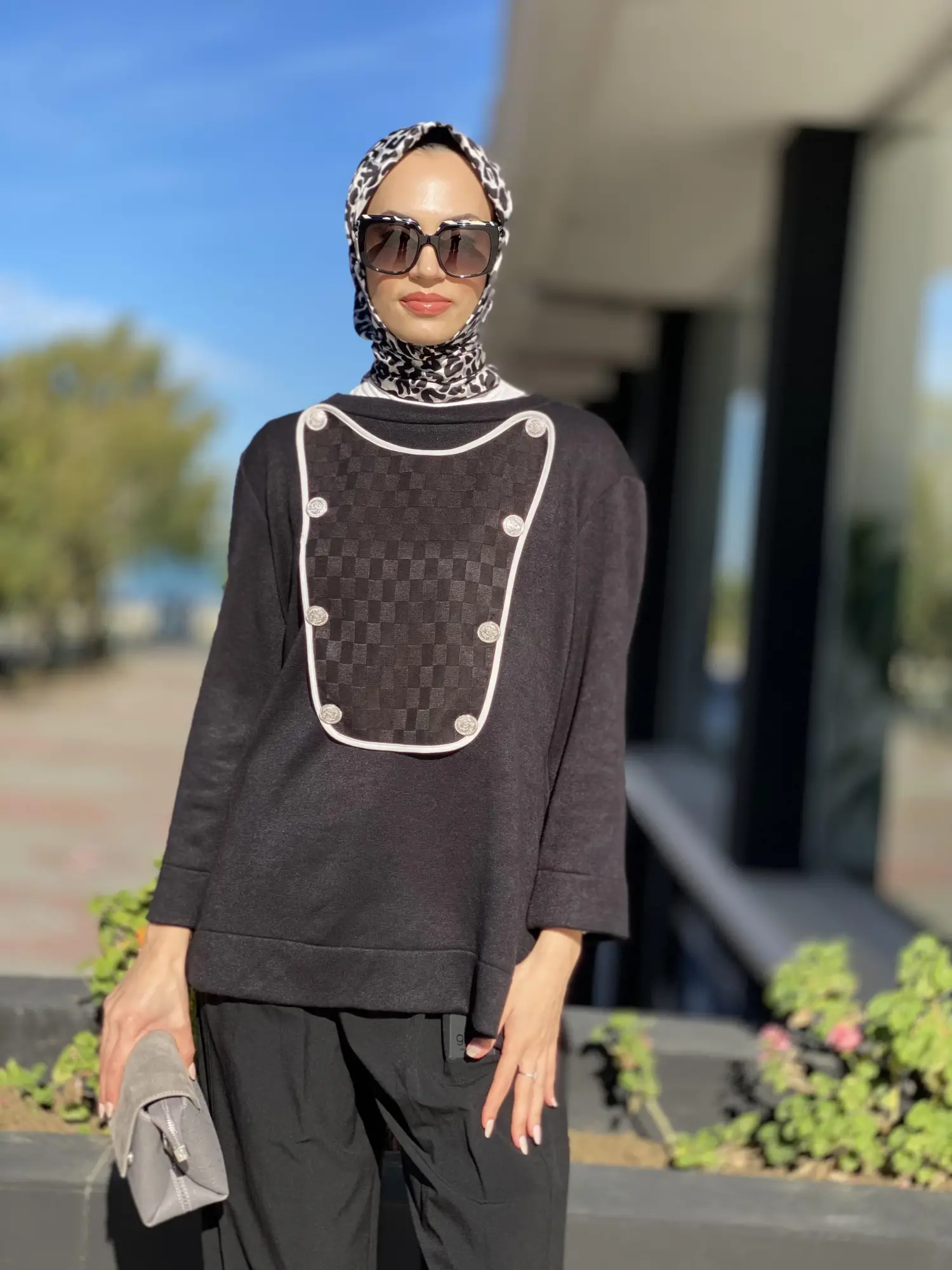 Qupra Önü Düğme Ve Kumaş Detaylı Örme Triko Tunik QAV54004