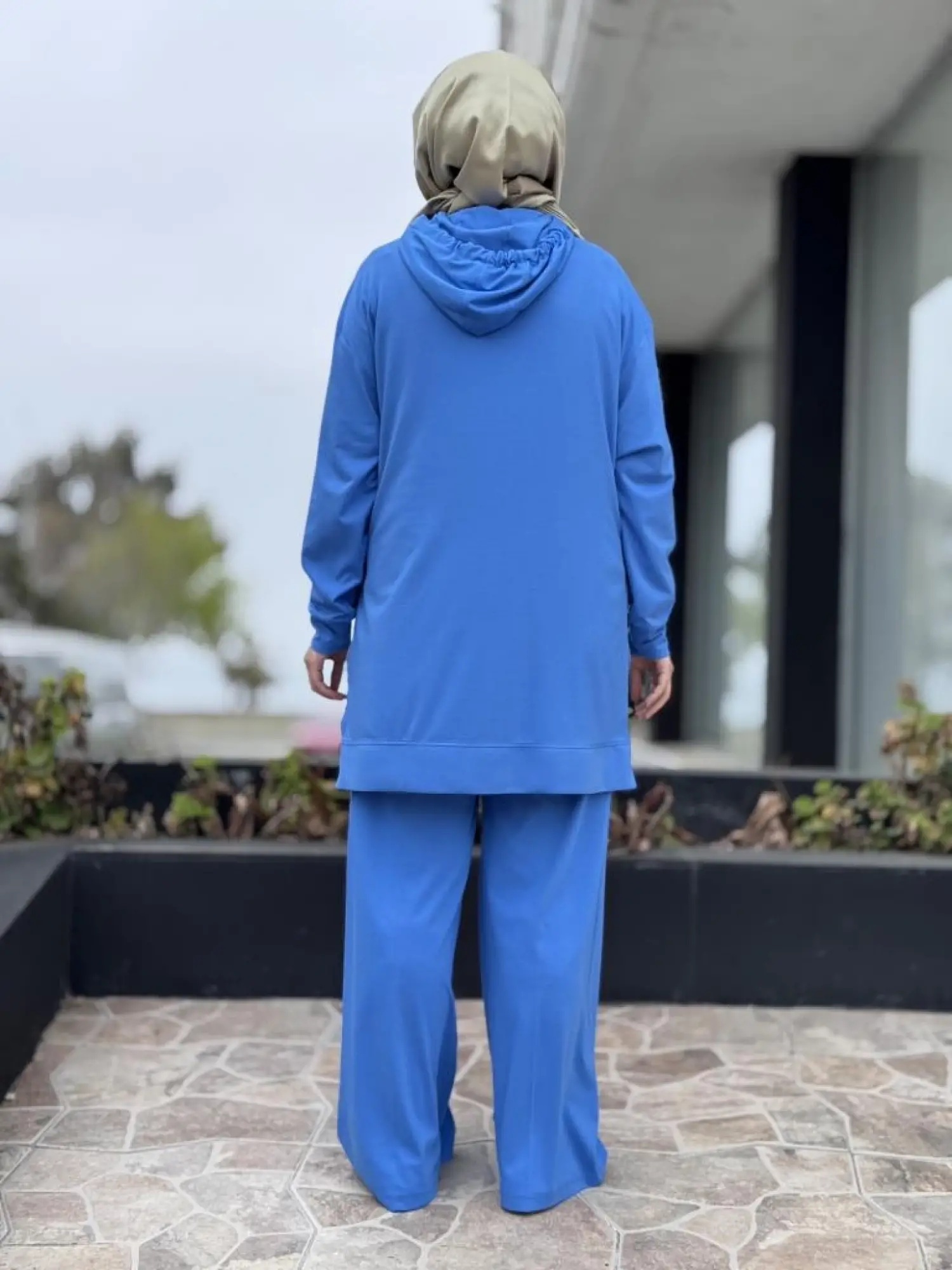 Qupra Önü Kristal Taşlı Tunik Pantolon Takım WAB82119