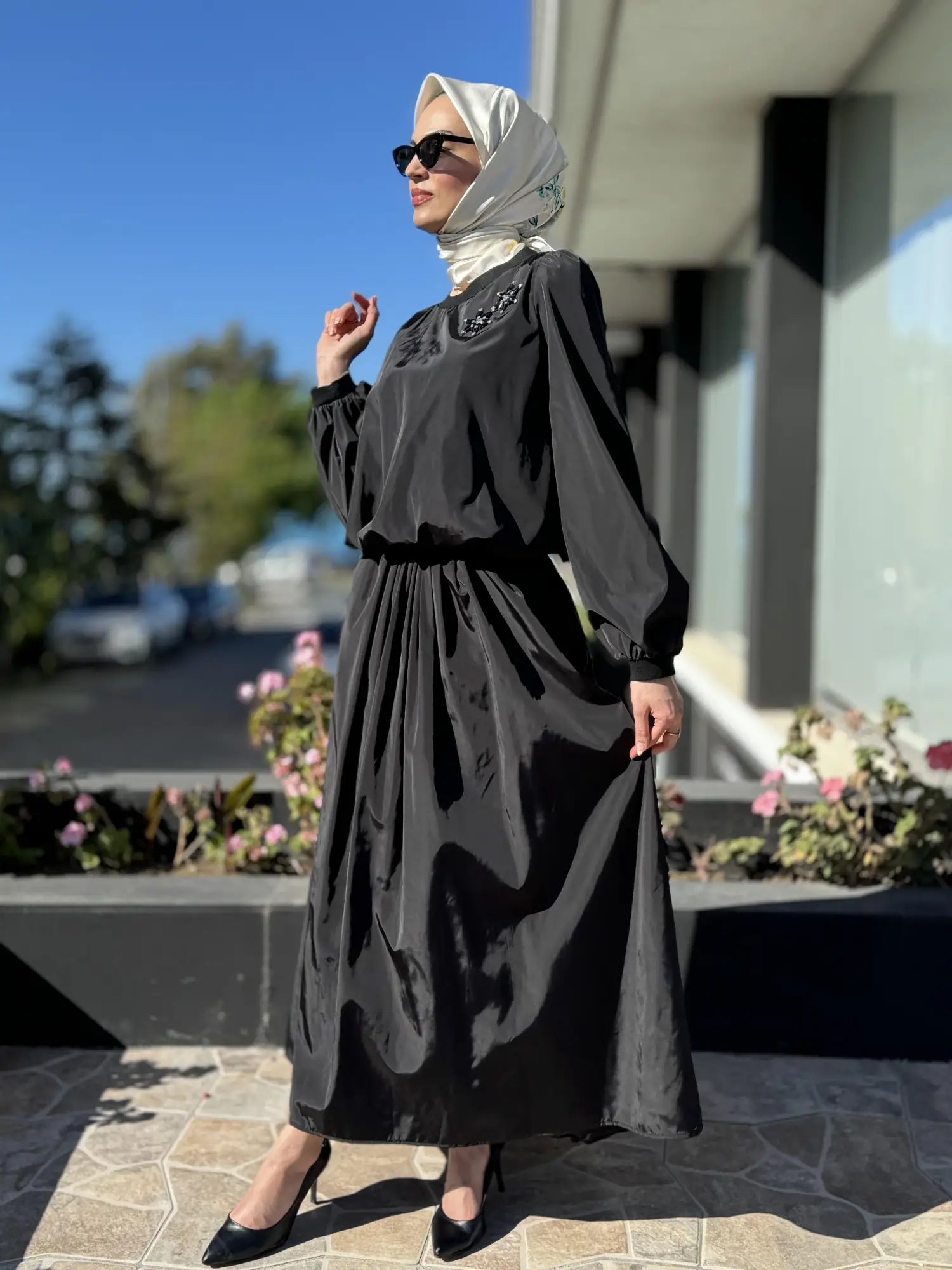 Qupra Paraşüt Kumaş Balon Bluz Etek Takım QAY62037