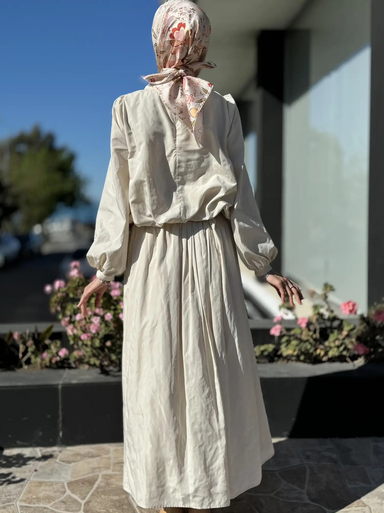 Qupra Paraşüt Kumaş Balon Bluz Etek Takım QAY62037