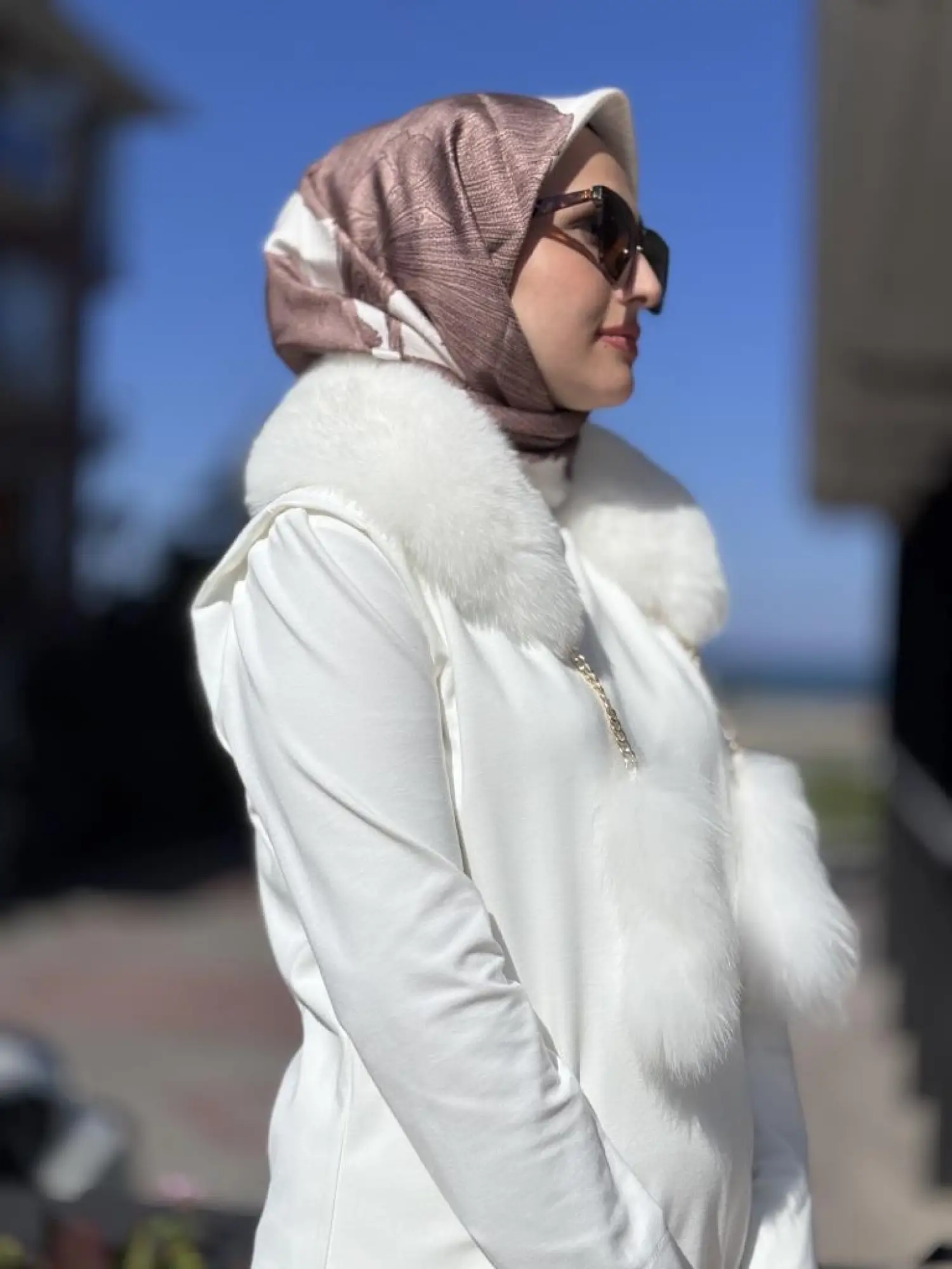 Qupra Seyyar Kürk Detaylı Tunik Pantolon Takım WAC92013