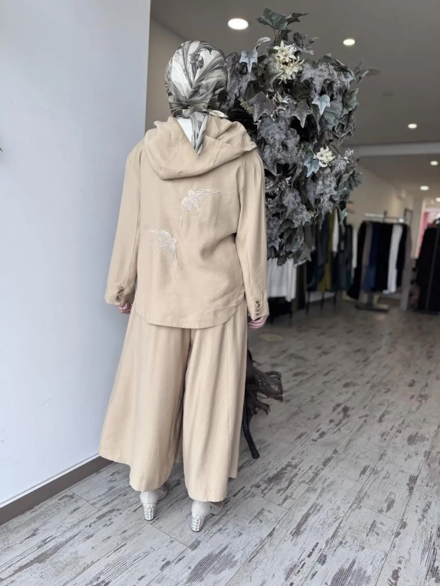 Qupra Sırtı Nakışlı Ceket Pantolon/Etek Takım WAB82032