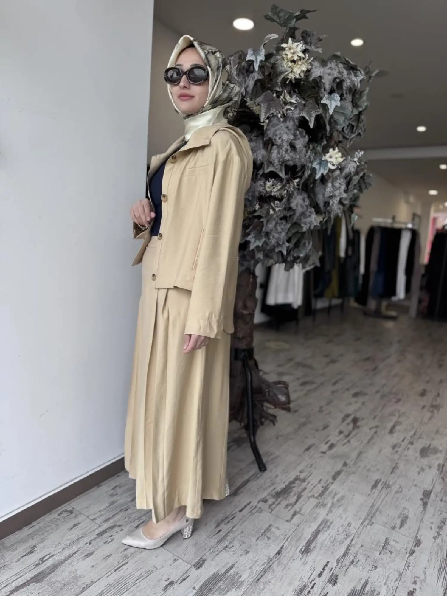 Qupra Sırtı Nakışlı Ceket Pantolon/Etek Takım WAB82032