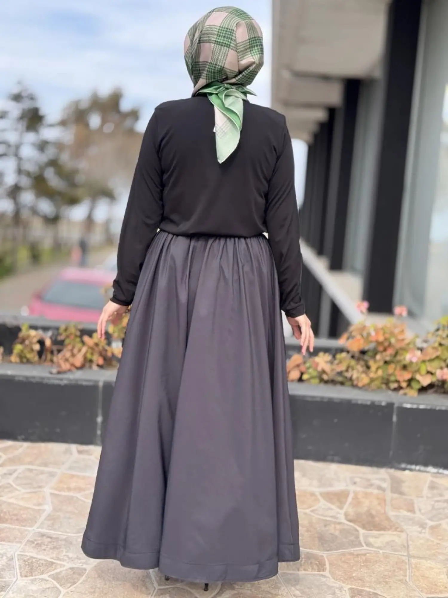 Qupra Taş Detaylı Bluz Etek Takım WAB82094