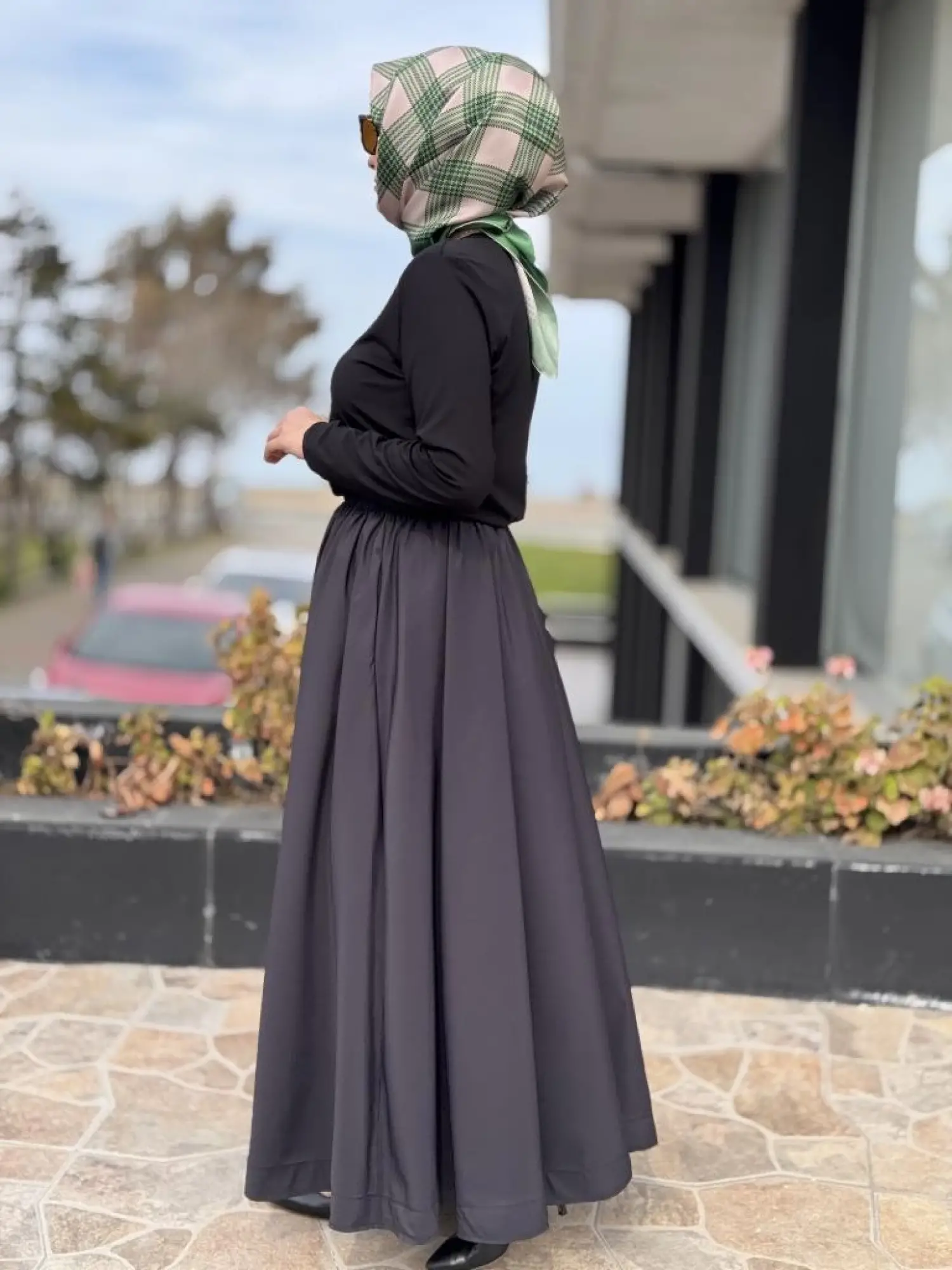 Qupra Taş Detaylı Bluz Etek Takım WAB82094