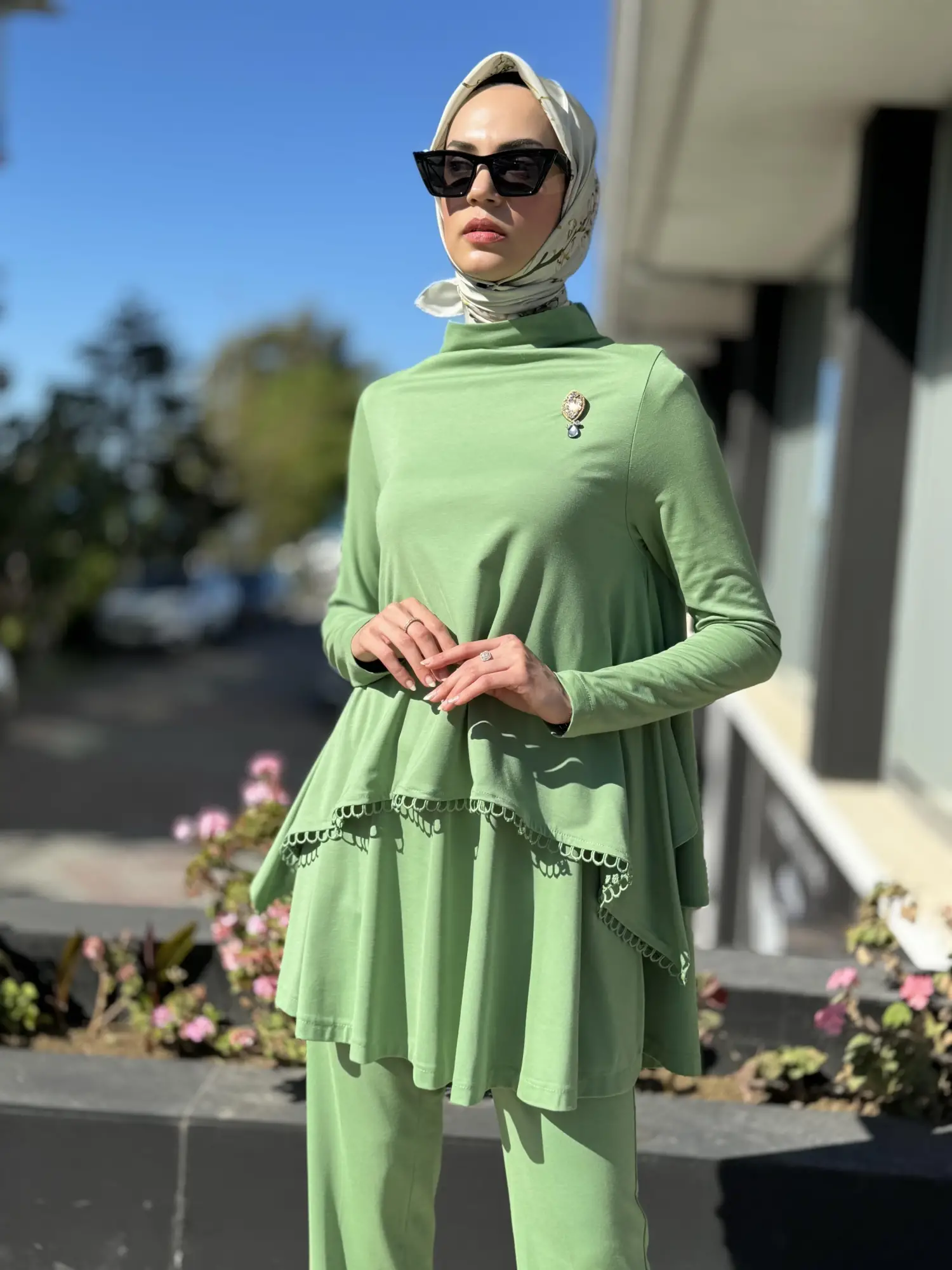 Qupra Üç Parçalı Modal Tunik Pantolon Takım QAY62031