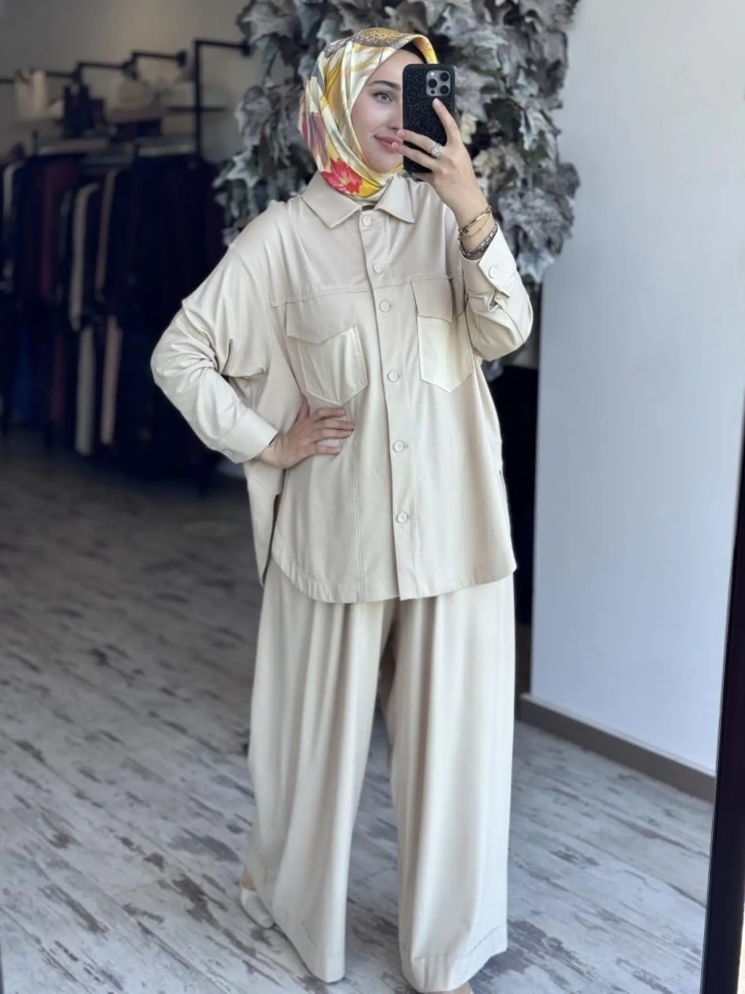 Qupra Viscon Gömlek Pantolon Takım WAB82050