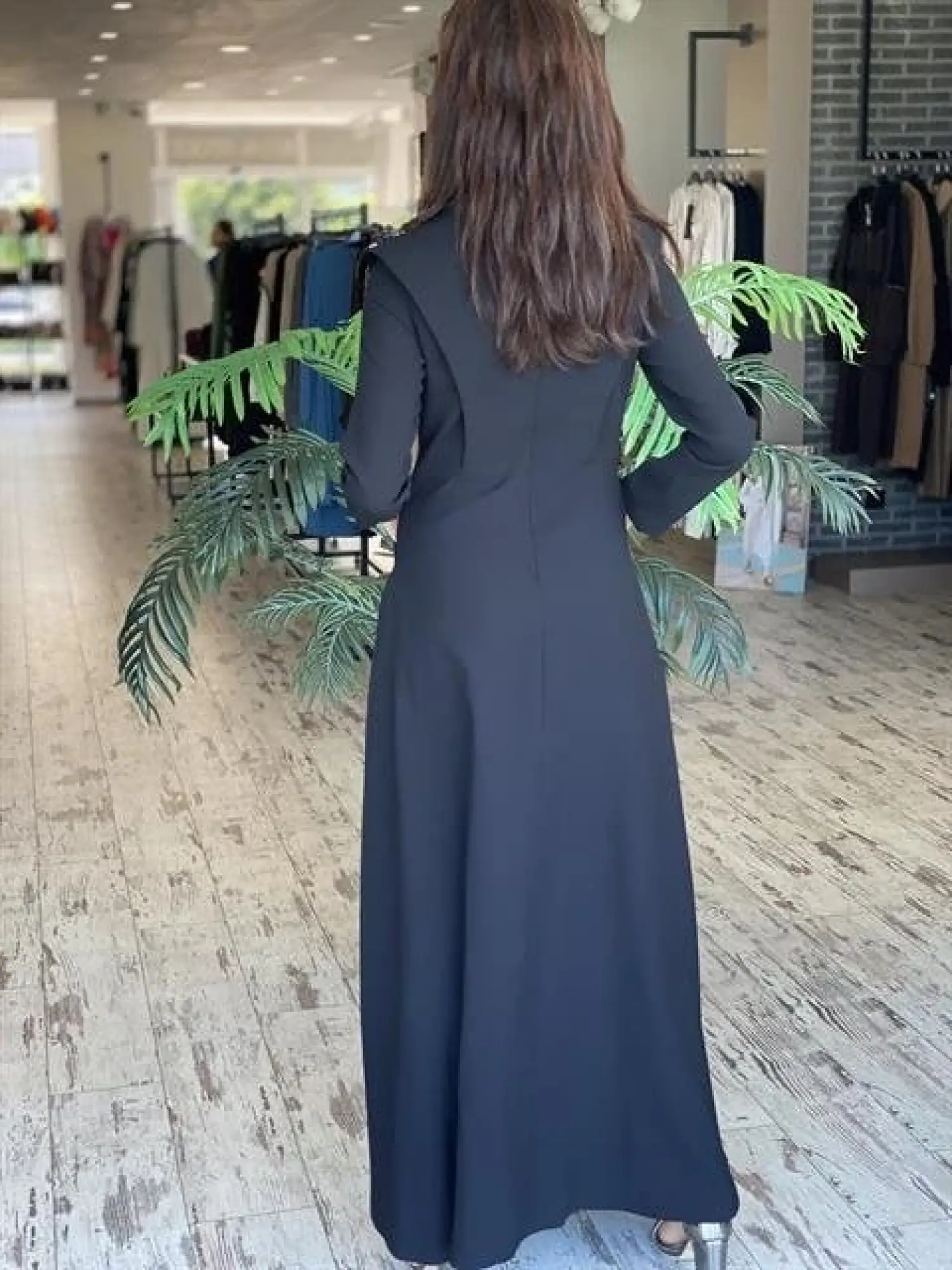 SENNA Carolina Siyah Tesettür Abiye Elbise 3002S23